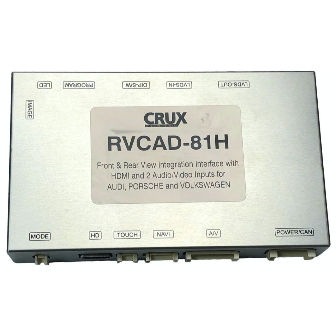 Crux RVCAD 81H HDMI Backup Camera - Front & Rear View Integration for Audi MIB2 Systems | Enhanced Safety with Sightline Technology | Perfect for Parking & Lane Changes