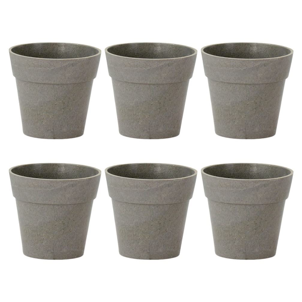 Happyyami 6Pcs Biodegradable Seed Starter Pots - Peat Pods Nursery Pots for Flowers, Vegetables, Tomatoes & Herbs | Eco-Friendly Plant Growing Kit for Indoor Gardening & Home Planting (Grey)