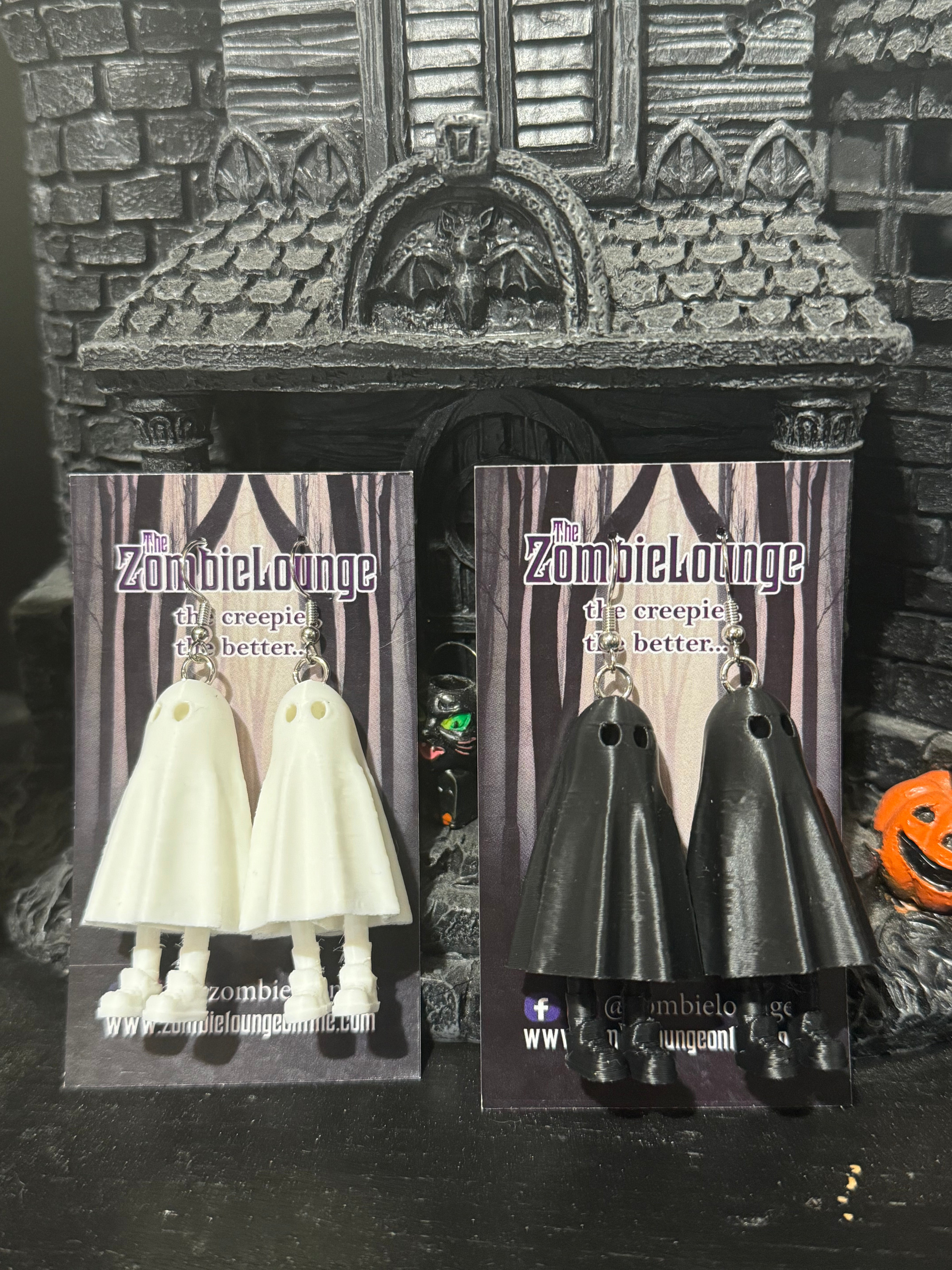 Spooky Dancing Ghost Earrings for Women - Halloween Party Accessories & Gothic Jewelry Gift