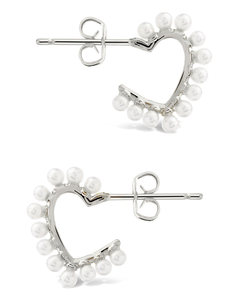 Elegant Pearl Heart Hoop Earrings for Women - 925 Sterling Silver Romantic Jewelry Gift for Valentine's Day, Anniversary & Special Occasions