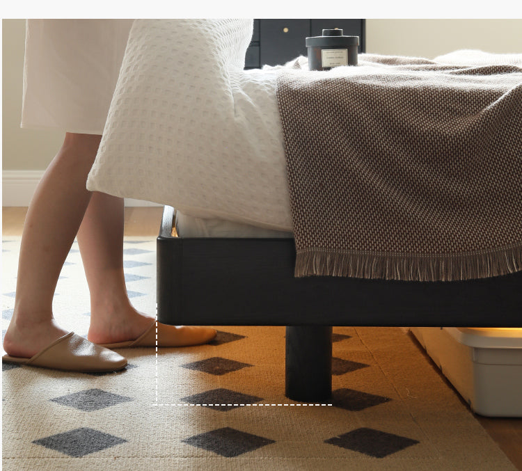 Premium Black Leather Suspension Bed - Luxurious & Durable for Bedroom, Guest Room, or Dorm - Enhances Comfort & Style