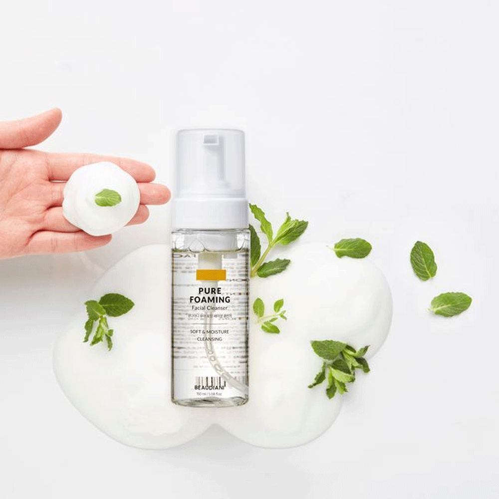 BEAUDIANI Pure Foaming Facial Cleanser 150ml - Gentle Deep Cleansing for Acne & Sensitive Skin | Daily Face Wash for Men & Women | Perfect for Morning & Night Skincare Routine