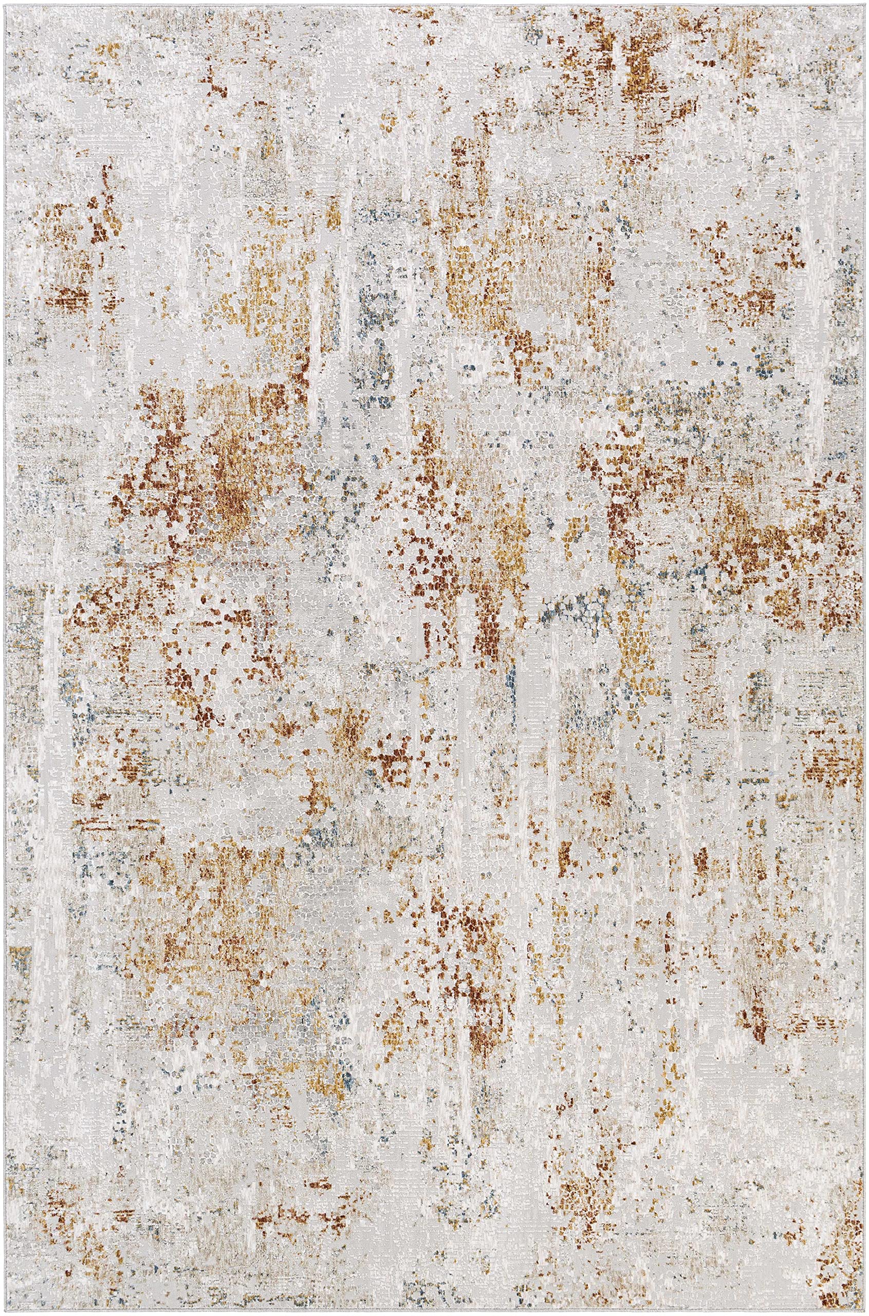 Modern Hauteloom Fulham Area Rug for Living Room & Bedroom - Blue, Brown, Red - 9' x 12' - Soft & Durable - Perfect for Home Decor, Cozy Spaces & High Traffic Areas