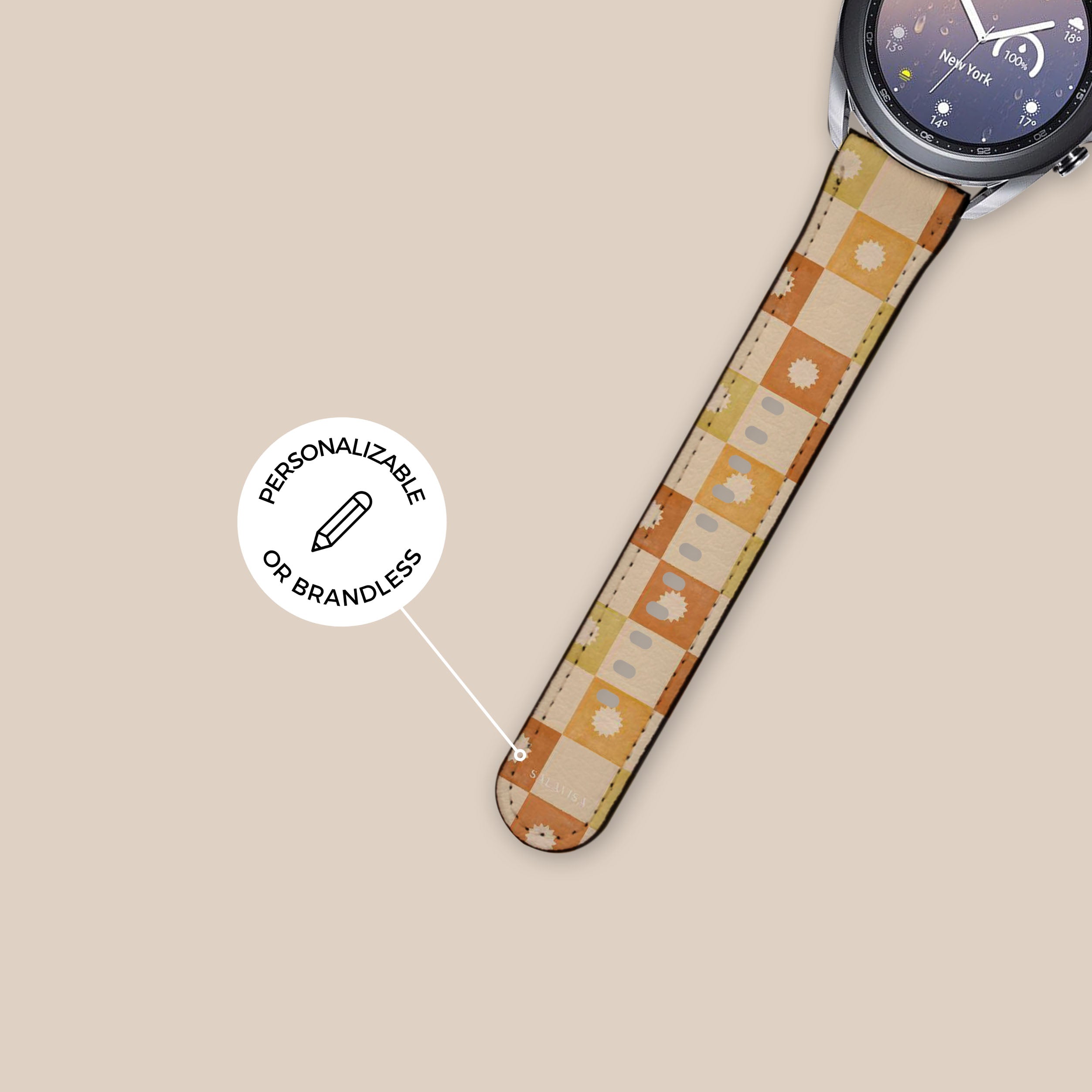 Checkered Elegance Galaxy Watch Band - Stylish & Durable Replacement Strap for Samsung Galaxy Watch - Perfect for Workouts, Office & Casual Wear