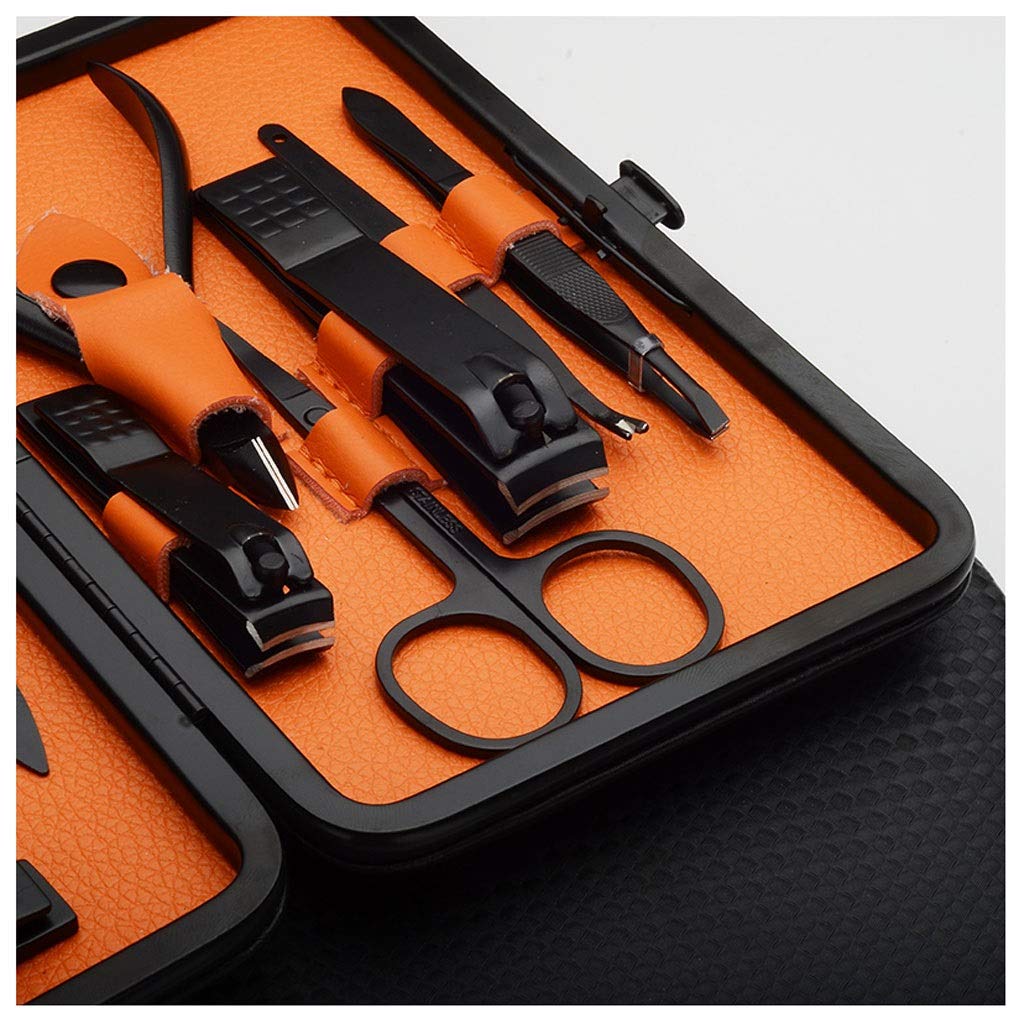 Premium Stainless Steel Nail Clippers Set - Sharp Toenail & Fingernail Trimmer for Men & Women | Portable Manicure Pedicure Kit with Travel Case | Home, Salon & Travel Essential (Red)