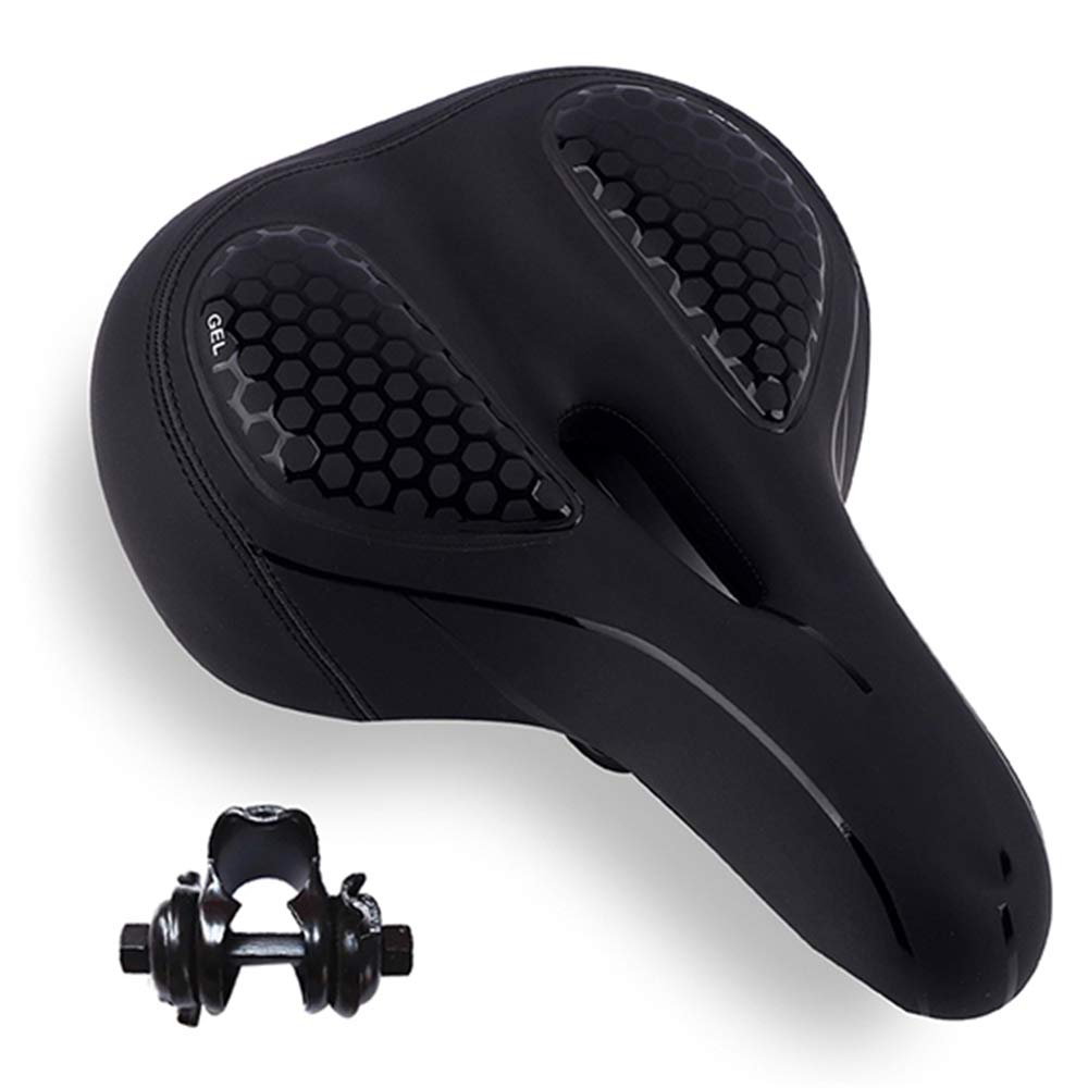 Comfortable Breathable Gel Bike Seat with Taillight - Waterproof Bicycle Saddle for MTB, Road, City & Exercise Bikes - Perfect for Commuting, Fitness & Outdoor Cycling