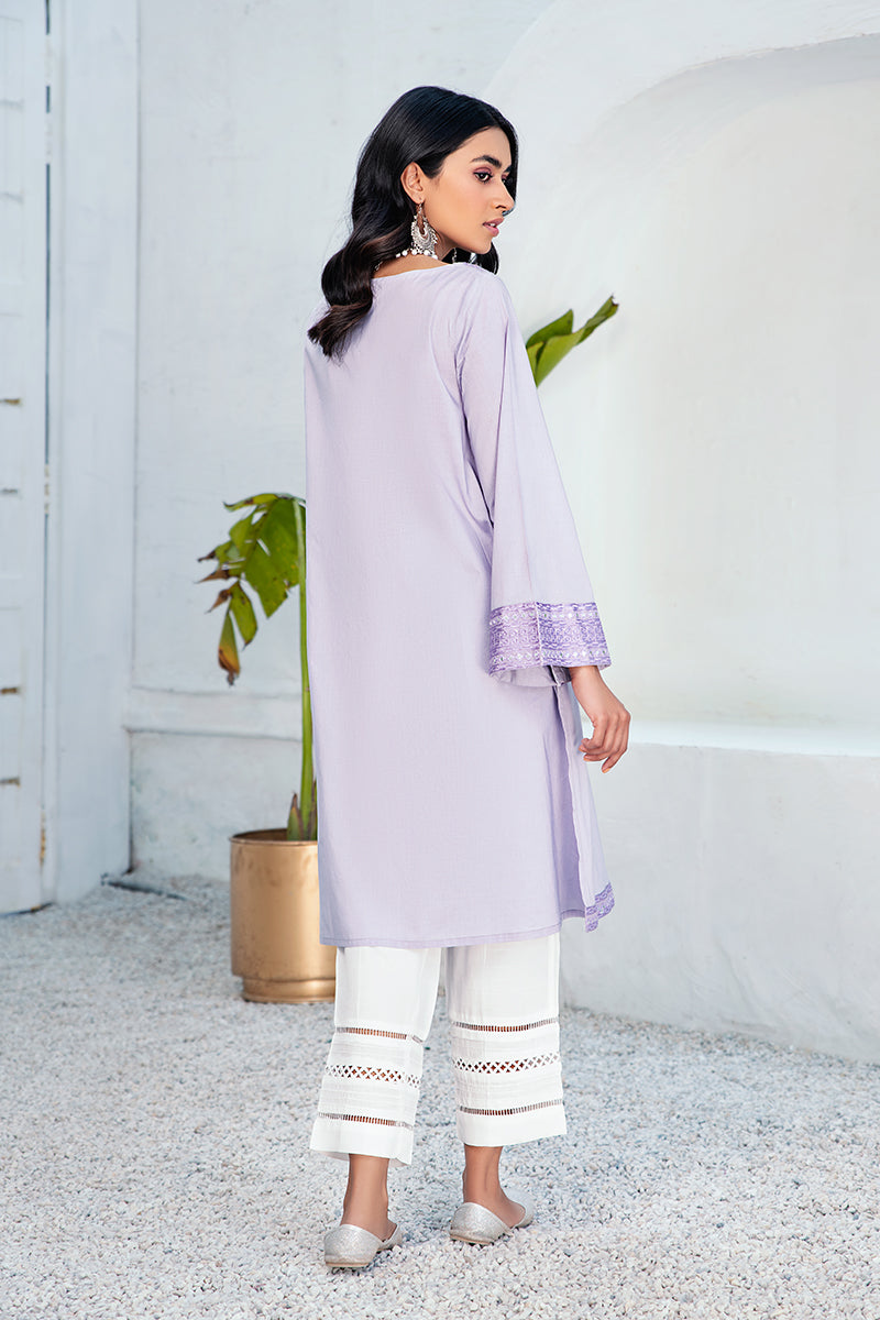 Lavender Fuzz Embellished Shirt - Elegant Floral Blouse for Women | Perfect for Casual Outings, Office Wear & Special Occasions