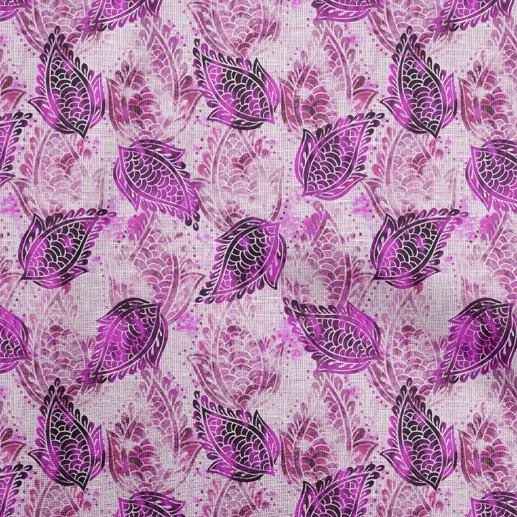 oneOone Cotton Flex Fuschia Pink Paisley Print Fabric by The Yard - 40 Inch Wide Soft Dress Material for DIY Clothing, Home Decor & Craft Projects