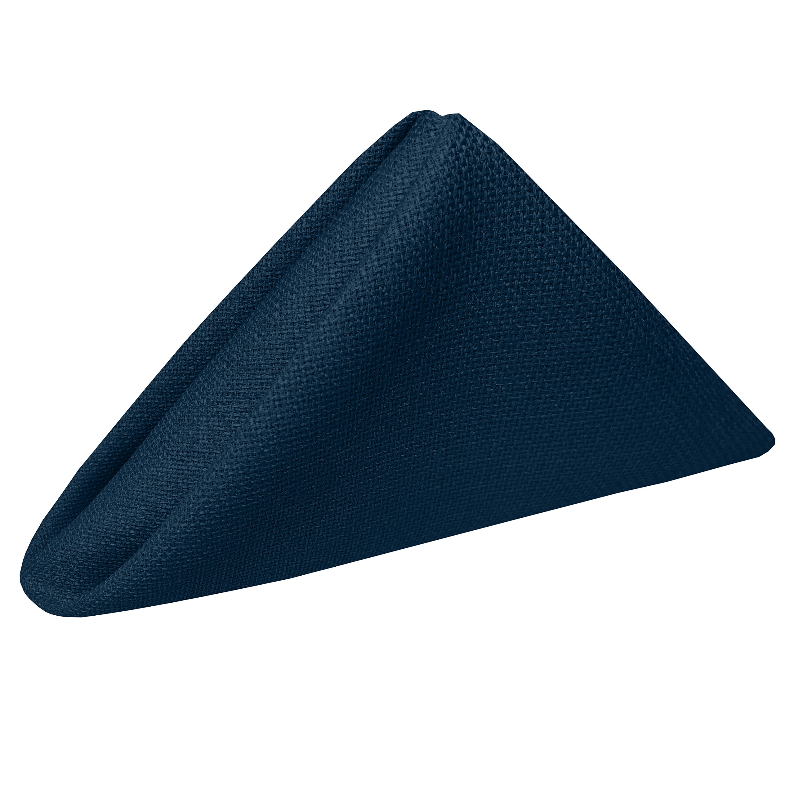 Premium 2 Dozen Navy Blue Faux Burlap Napkins 17x17 Inch - Basket Weave Design for Elegant Dining, Wedding Decor & Table Setting - Ultimate Textile Havana Collection