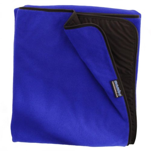 Large Waterproof Windproof Outdoor Blanket - Royal Blue Fleece & Nylon Throw for Picnics, Camping, Beach | Essential All-Weather Blanket by Mambe | Machine Washable for Easy Care | Perfect for Backyard, Hiking and Travel Adventures