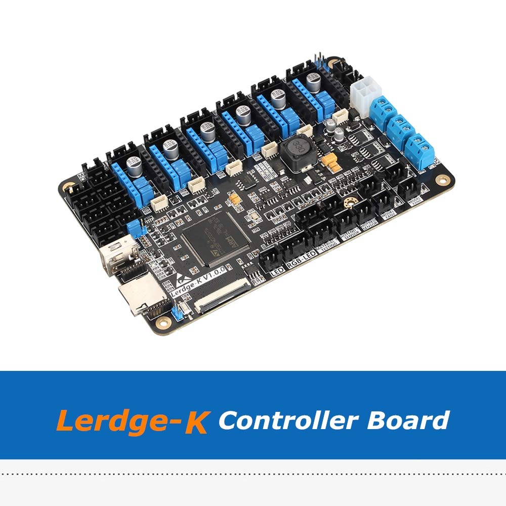 32Bit Lerdge-K 3D Printer Control Motherboard for Dual Extruder with 6pcs A4988/DRV8825/LV8729/TMC2100/TMC2208 Drivers - Compatible with Most 3D Printers | Perfect for DIY 3D Printing Projects, Repairs & Upgrades