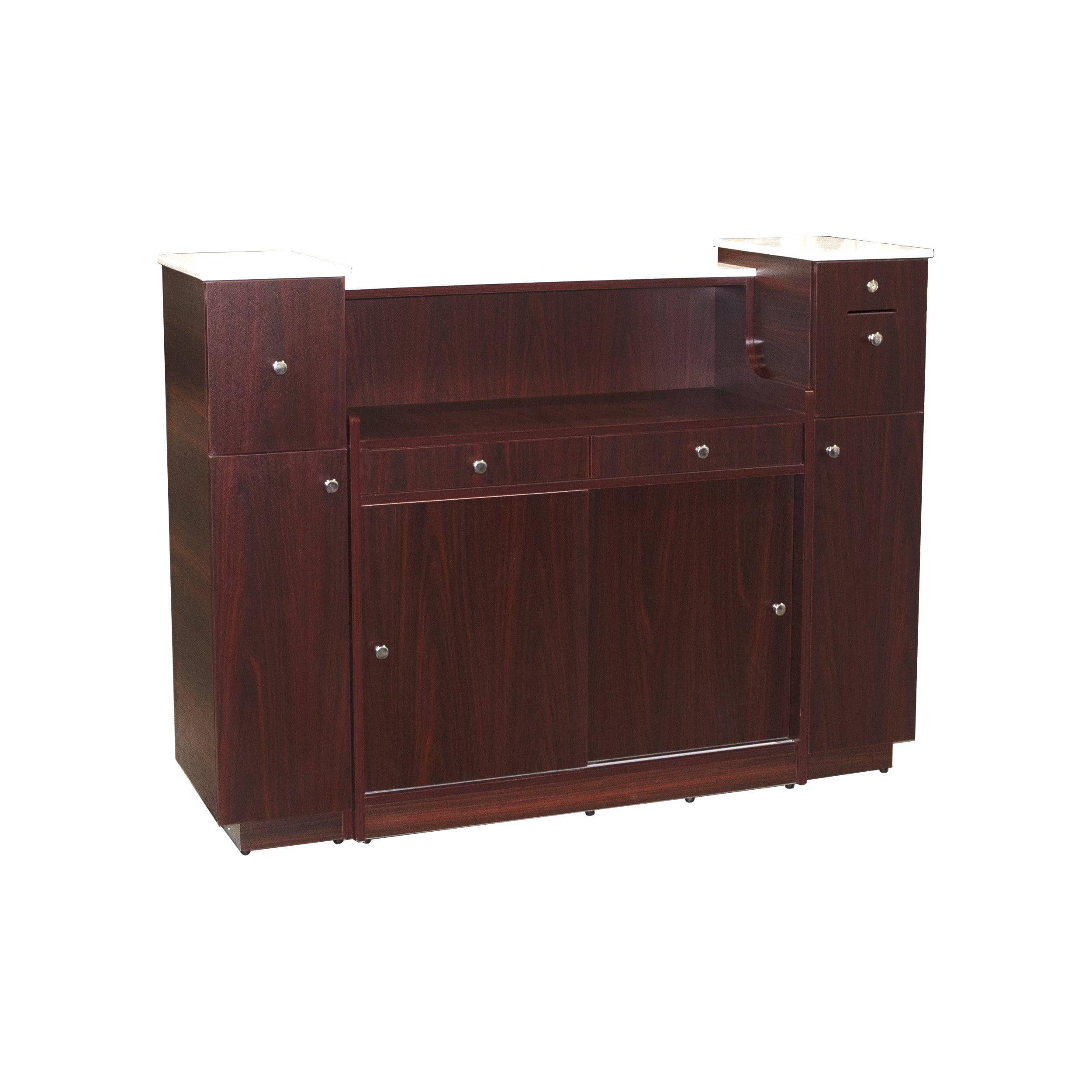 AVON I Reception Desk with Glass Display - Modern Office Furniture for Lobby & Waiting Areas - Perfect for Corporate, Hotel & Clinic Reception