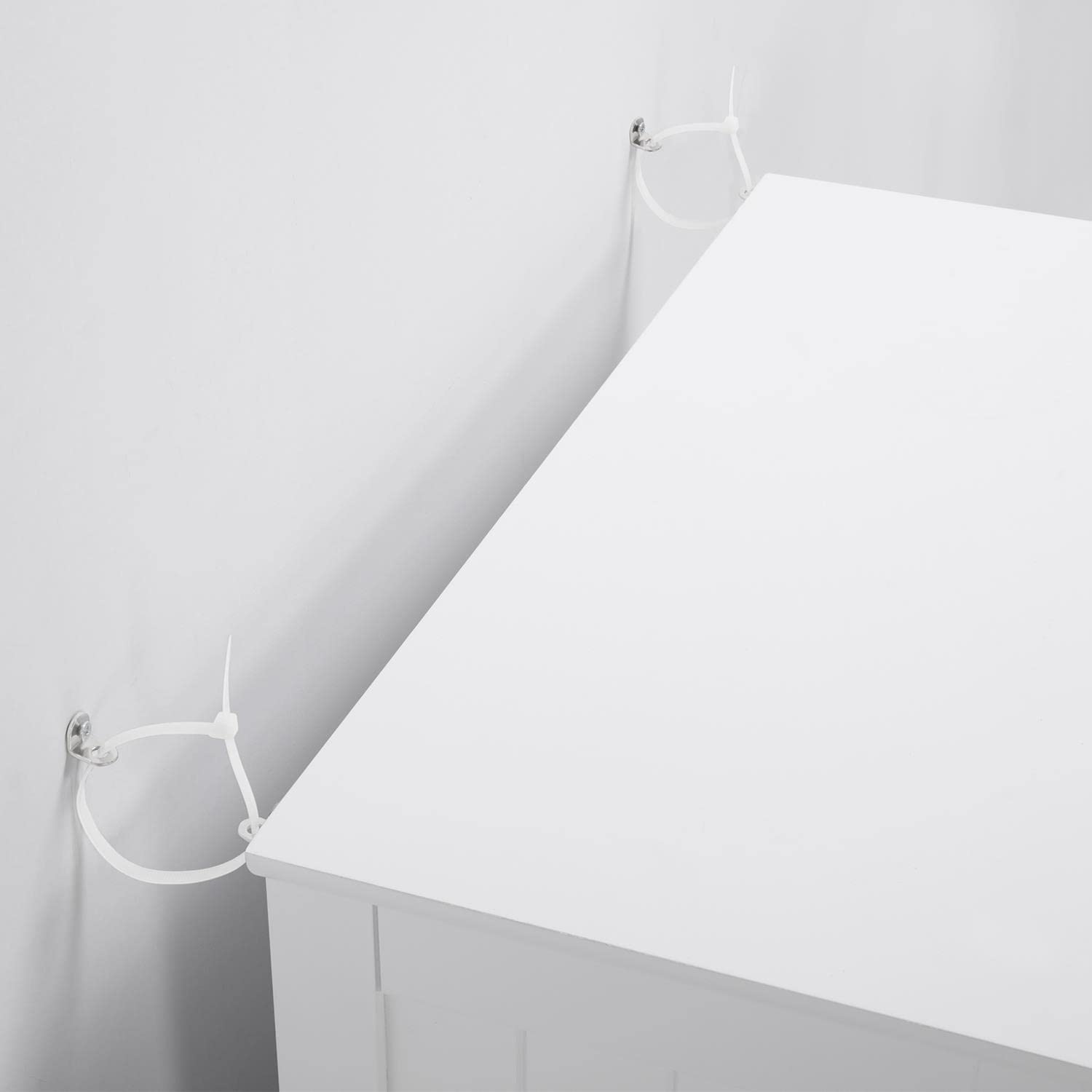 Topeakmart White Bathroom Floor Cabinet with Double Doors - Free Standing Storage Cabinet with Adjustable Shelves & Anti-Tipping Design | Perfect for Bathroom Organization, Small Space Storage & Home Decor