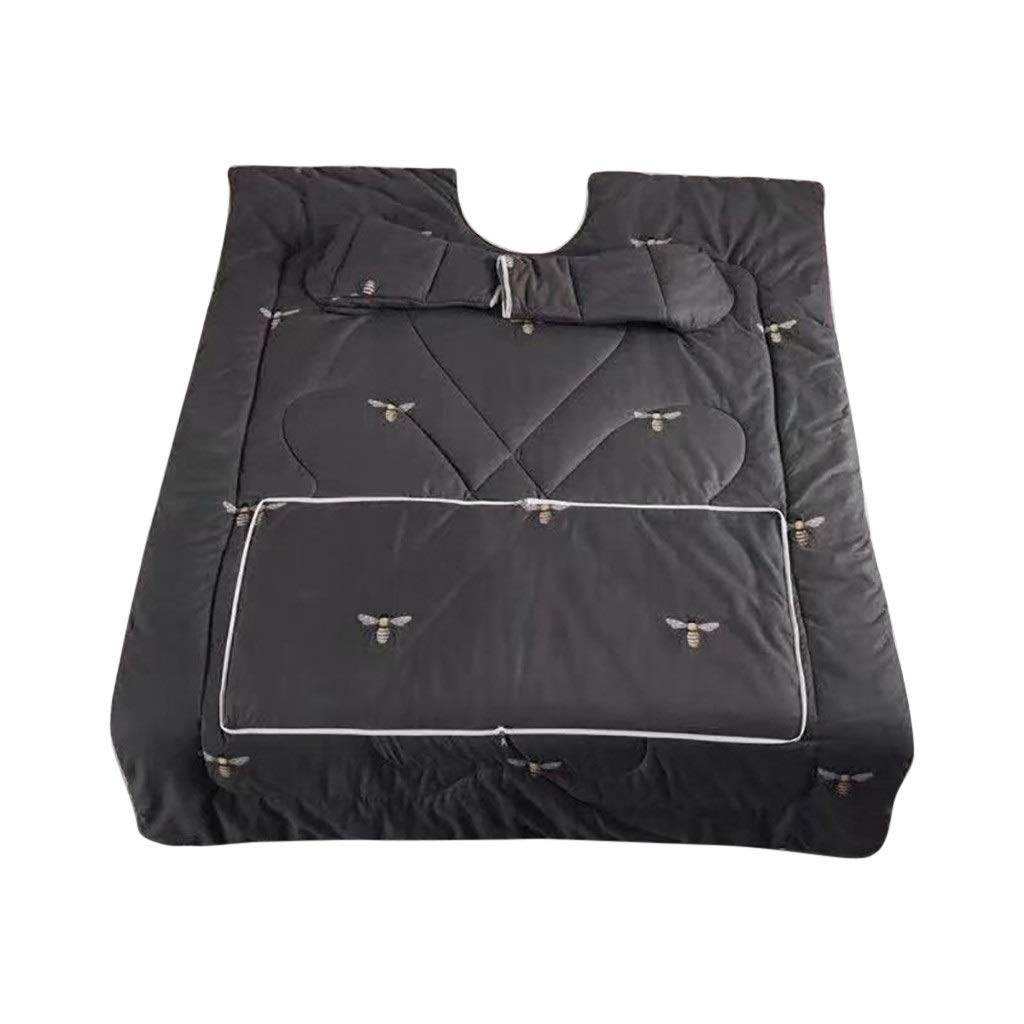 SHYPT Multifunctional Winter Weighted Blanket with Sleeves - Ultra Warm & Cozy Washable Quilted Blanket for Bed - Heavy Warmth for Cold Nights - Perfect for Reading, Lounging & Relaxing at Home (Color: B)