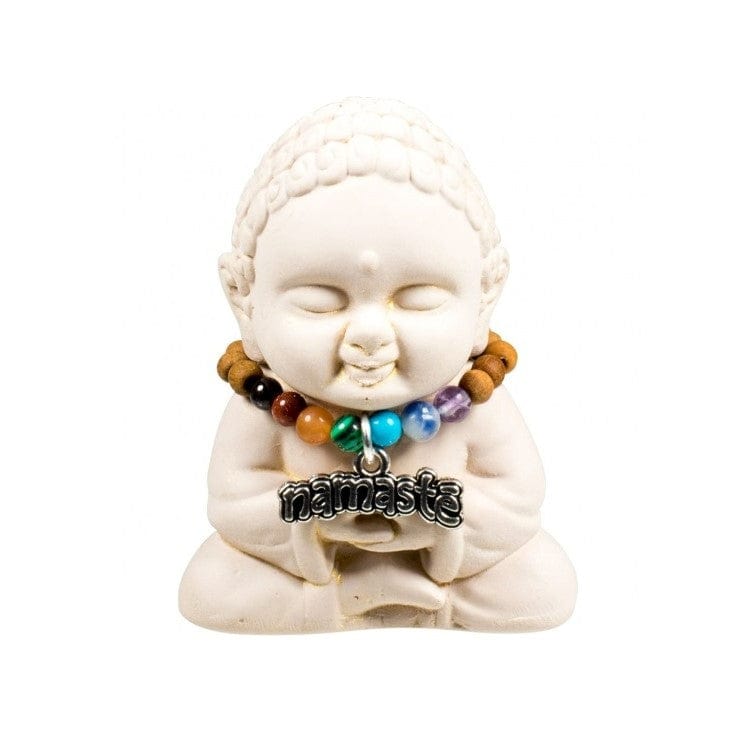 Chakra Namaste Buddha Statue - Handcrafted Meditation Decor for Home, Office & Yoga Studio | Spiritual Gift & Zen Decor