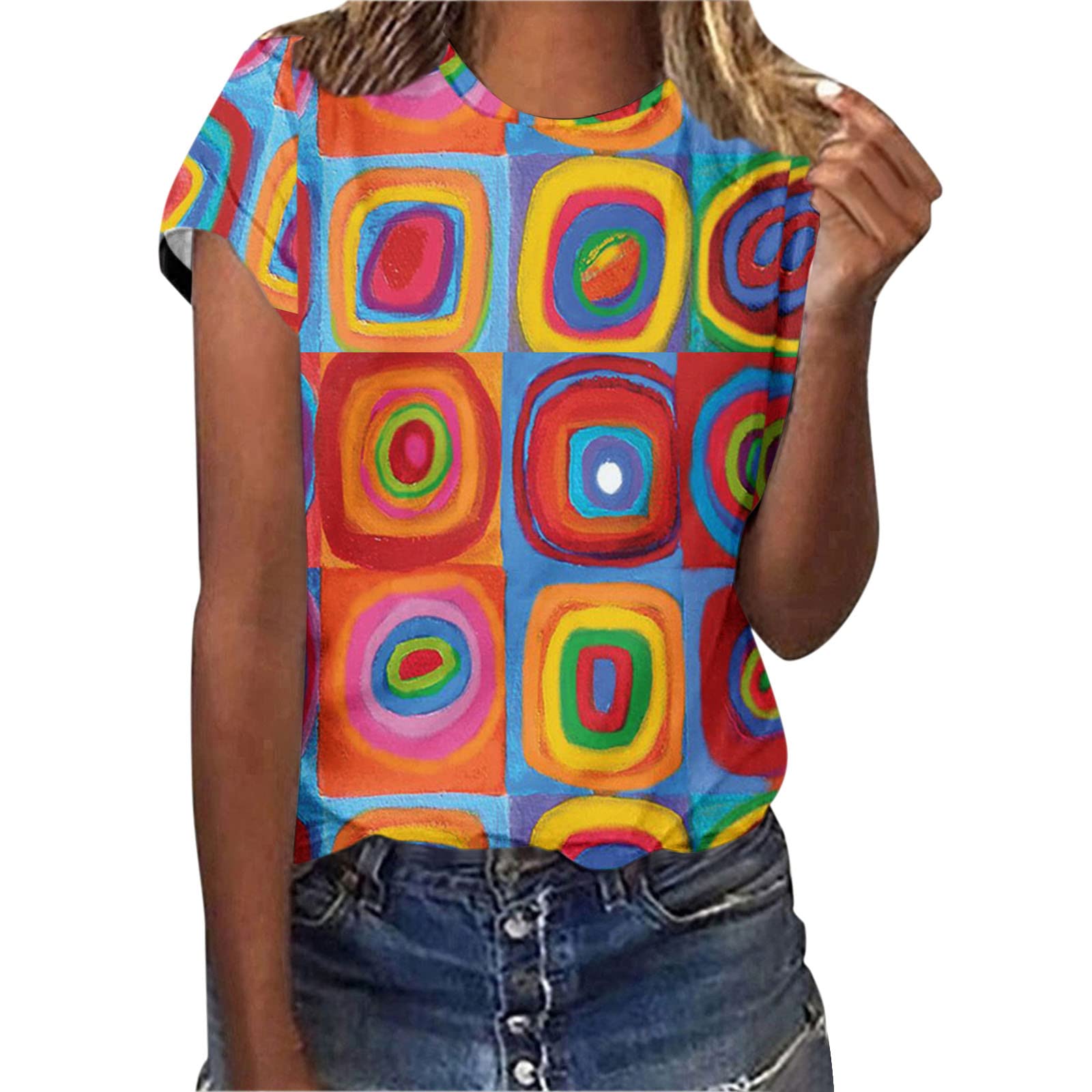 Women's Summer Tops - Dressy & Casual Crop Tops, Funny Graphic Tees, Loose Fit Plus Size Short Sleeve Shirts for Beach, Vacation & Everyday Wear