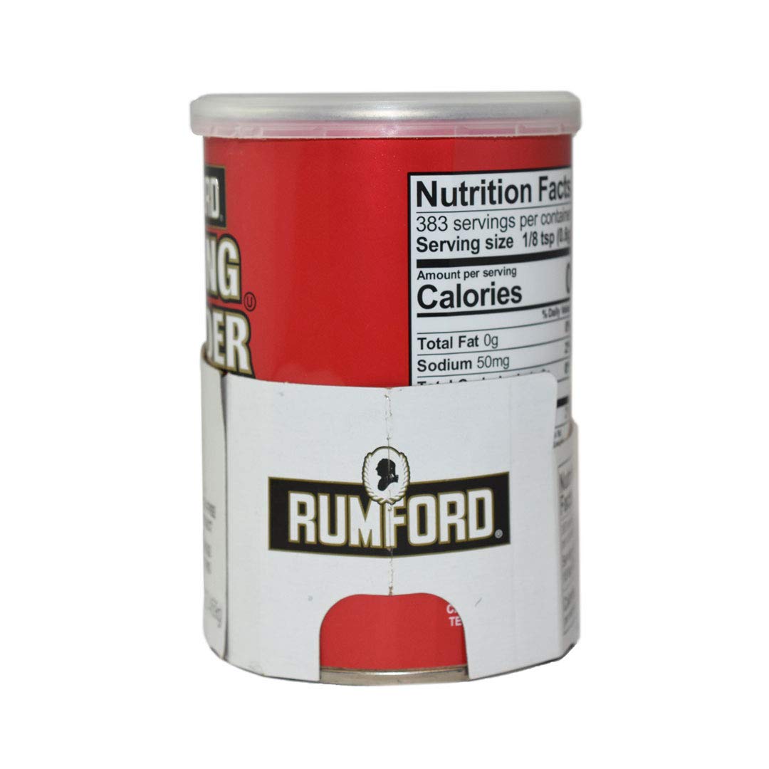 Rumford Baking Powder - 8.1 Ounce (Pack of 2) | Aluminum-Free, Non-GMO, Gluten-Free | Perfect for Baking Cakes, Cookies & Breads