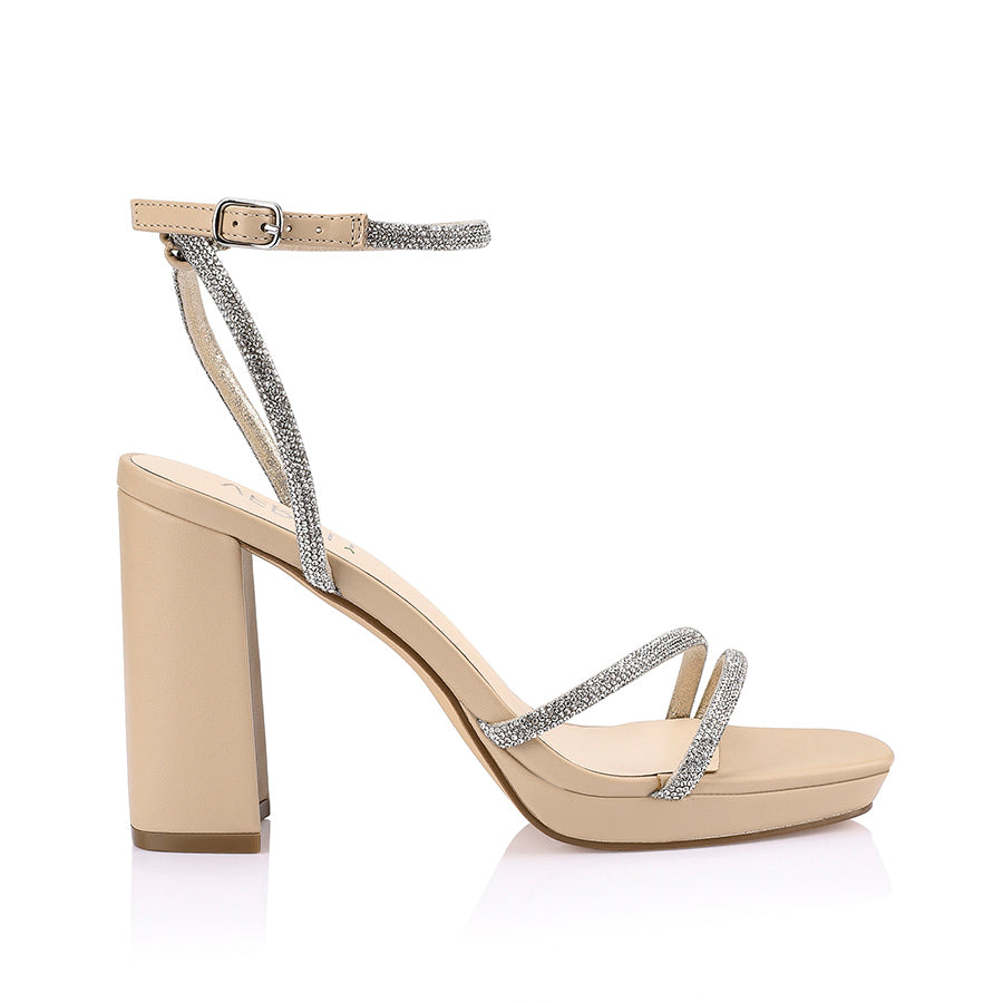 Lauren Platform Sandals for Women - Nude Color Comfortable Summer Wedge Sandals | Perfect for Beach, Vacation & Casual Outfits