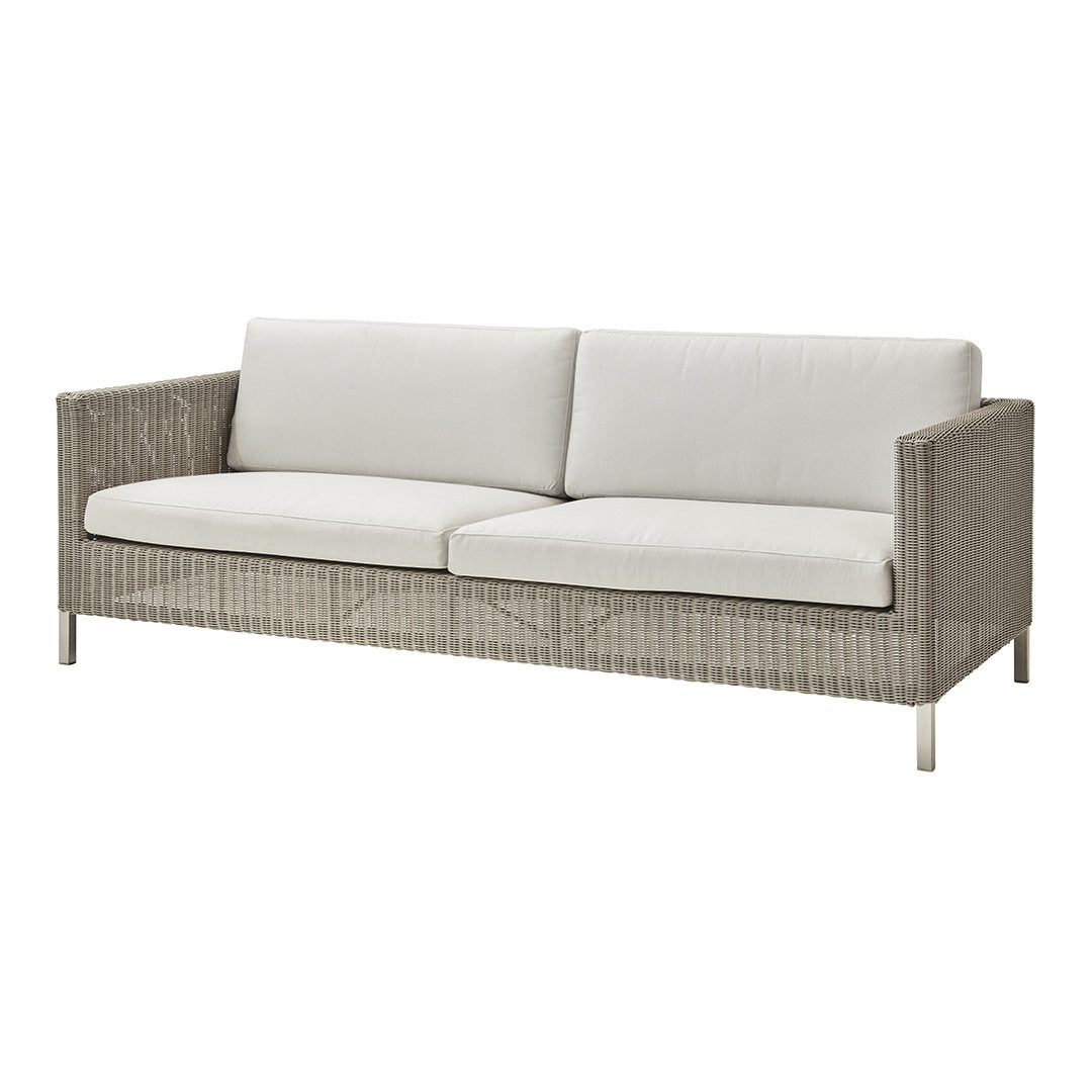 Connect Outdoor 3-Seater Patio Sofa - Waterproof Wicker Furniture for Garden, Poolside & Backyard Relaxation