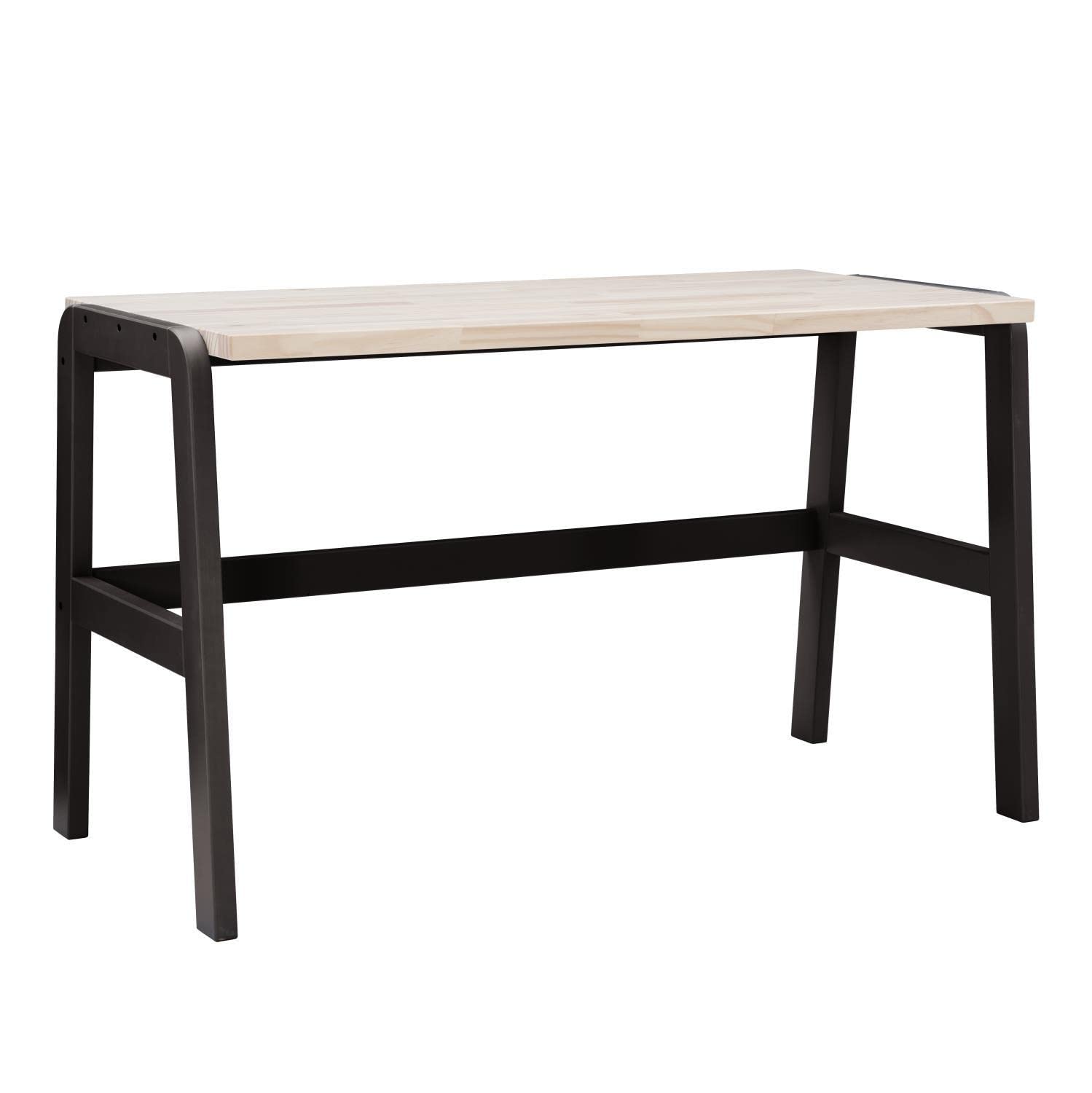 Linon Harwich Black Wooden Writing Desk - Stylish Home Office Desk for Study, Work & Remote Learning