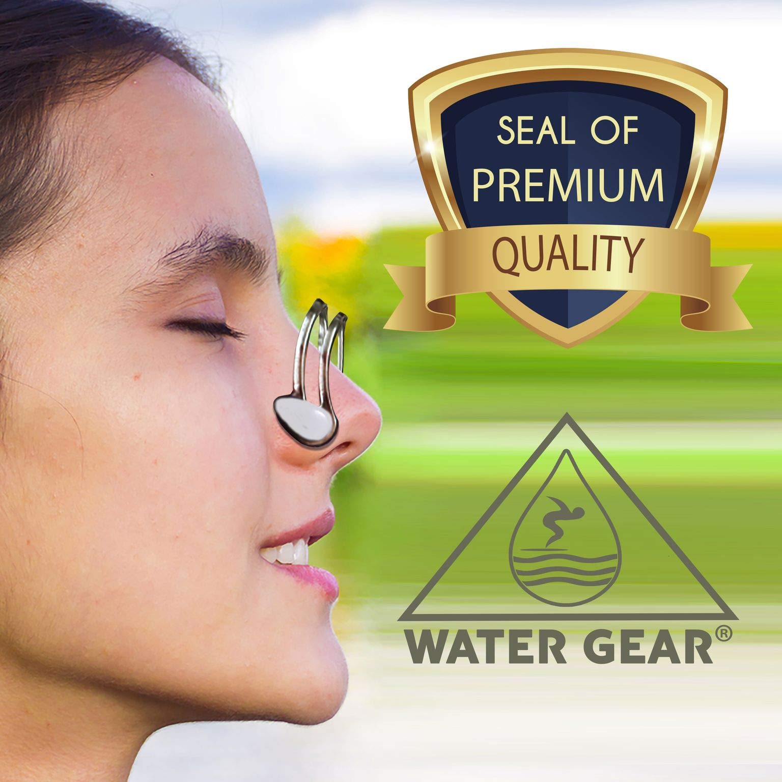 Swimming Nose Clips for Adults - Waterproof Nose Plugs for Swim Training & Snorkeling