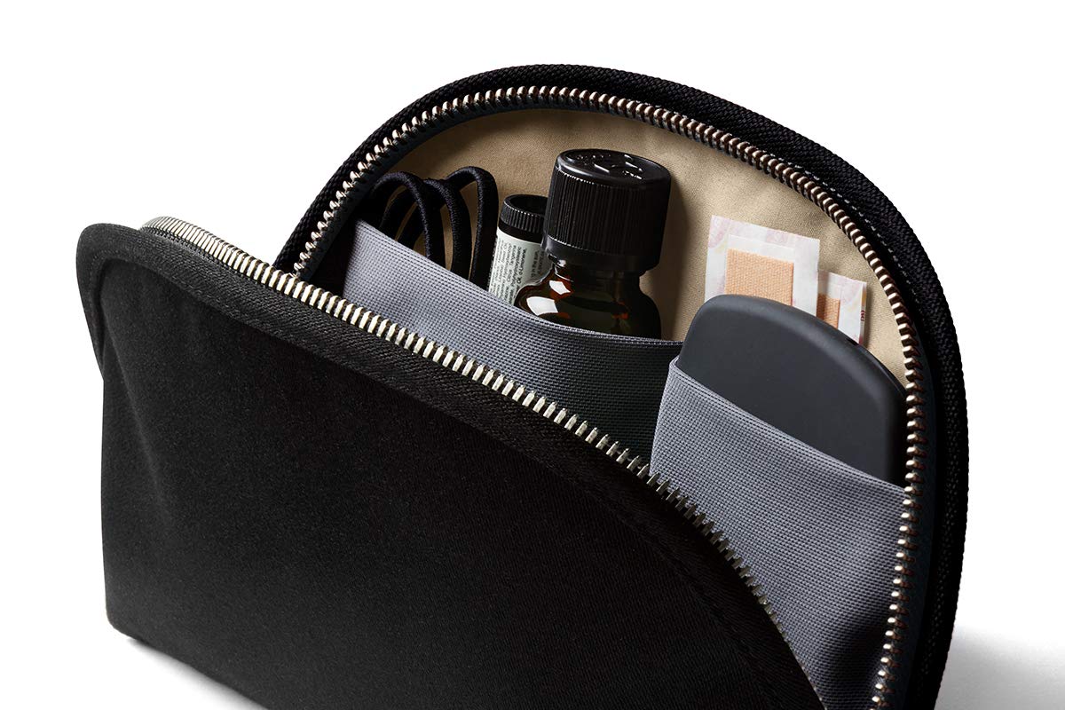 Bellroy Classic Pouch - Premium Leather & Woven Fabric Organizer for Pens, Cables, Cosmetics & Personal Items | Perfect for Travel, Office & Everyday Carry Essentials