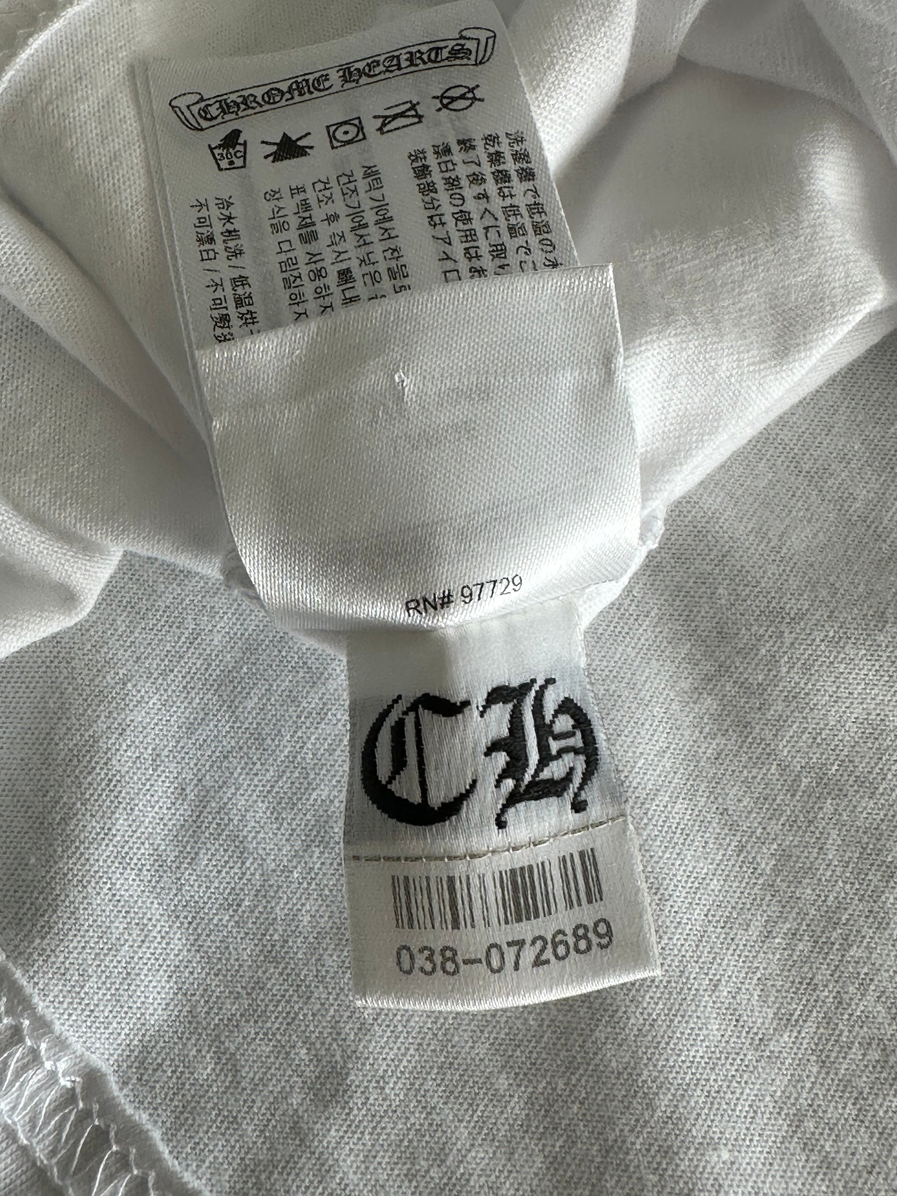 Chrome Hearts White & Black Scroll Logo T-Shirt for Men - Stylish Graphic Tee for Casual Wear & Street Fashion