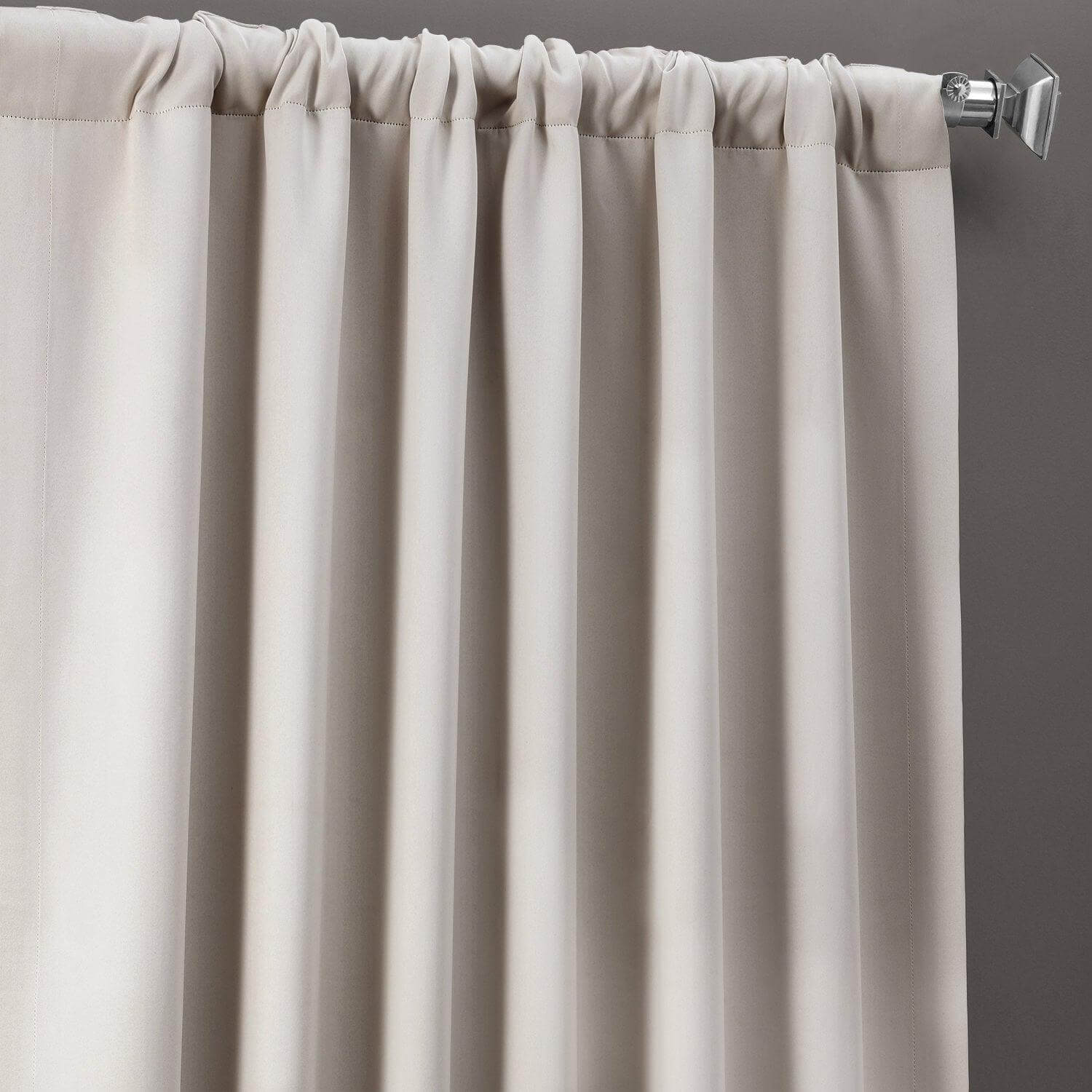 Alabaster Beige Blackout Curtains for Bedroom - Light Blocking Thermal Insulated Window Drapes for Living Room & Nursery (Set of 2 Panels)