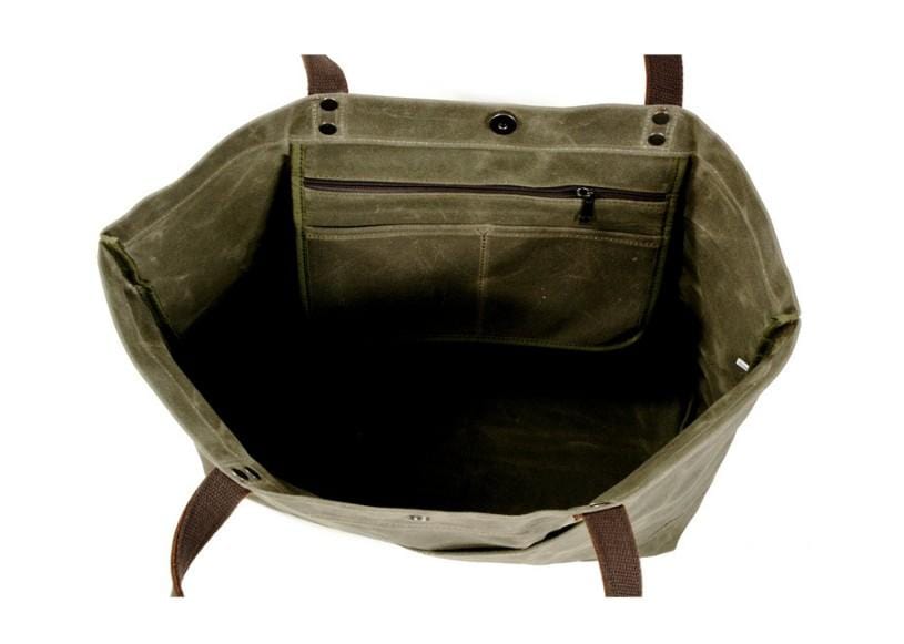 Stylish Black Canvas Tote Bag with Multiple Pockets - Durable & Spacious Shoulder Bag for Women - Perfect for Work, Shopping, Travel & Everyday Use
