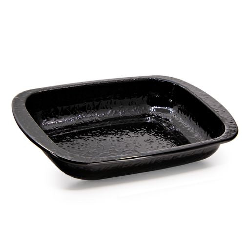 Premium Solid Black Enamelware Baking Pan - Non-Stick Cake Pan for Oven, Perfect for Cakes, Breads & Desserts - Ideal for Home Baking, Parties & Holiday Cooking