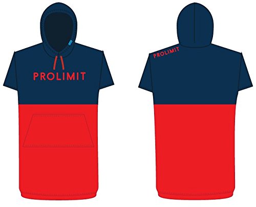Waterproof Poncho for Adults - Lightweight & Packable Rain Poncho in Blue/Red - Perfect for Hiking, Camping, Festivals & Outdoor Activities