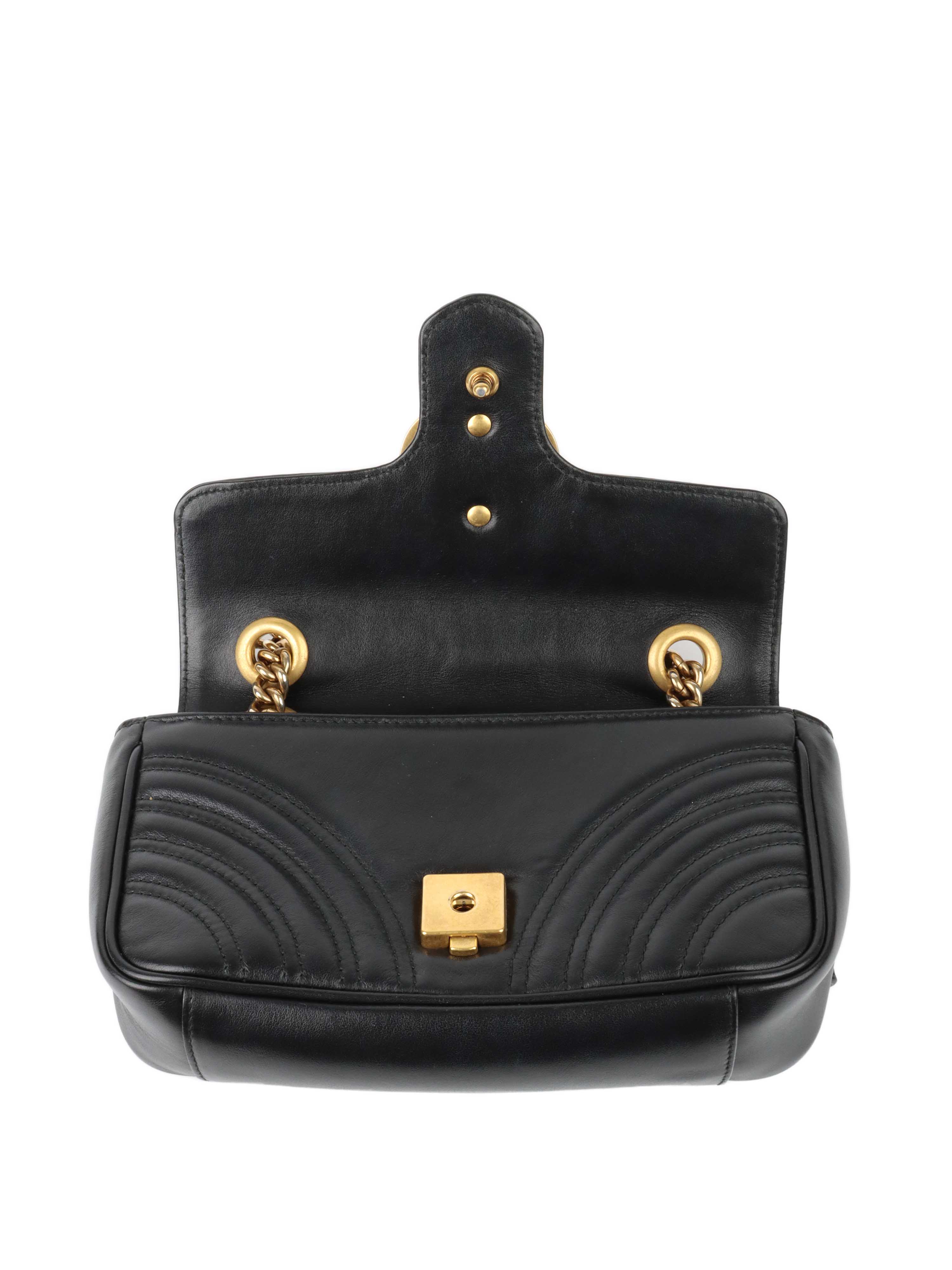 Gucci Black Mini Marmont Shoulder Bag - Luxury Leather Crossbody Purse for Women, Perfect for Date Night & Evening Events
