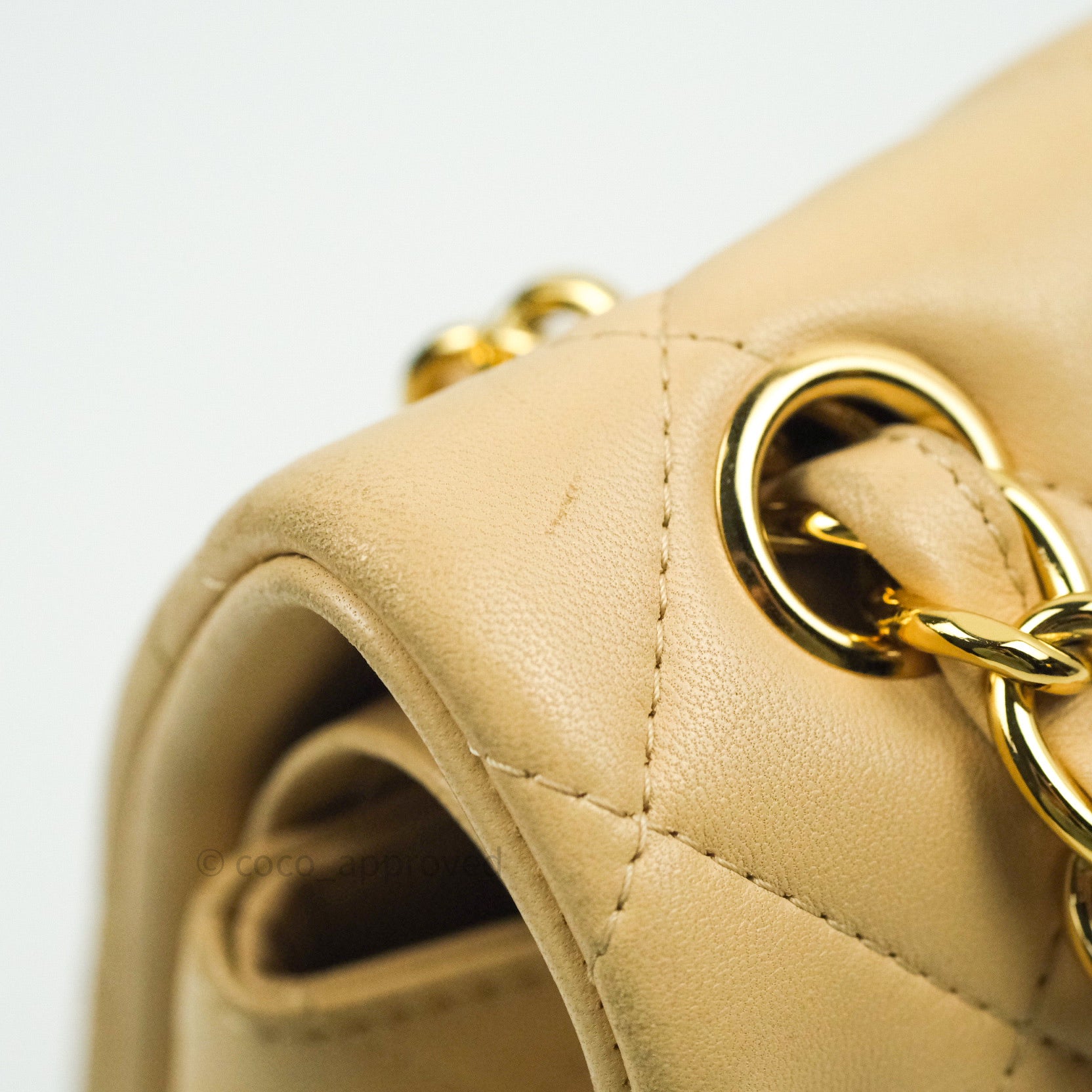 Chanel Classic Jumbo Double Flap Bag Beige Lambskin Leather with Gold Hardware - Luxury Designer Handbag for Women, Perfect for Parties, Dating & Special Occasions