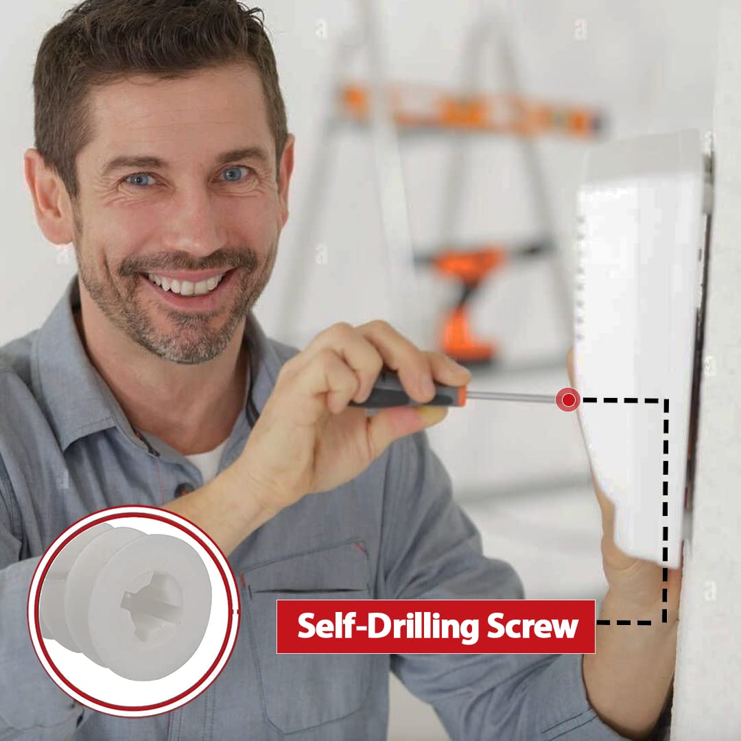 20Pcs Self Drilling Drywall Anchors and Screws Kit #8 x 1-1/4