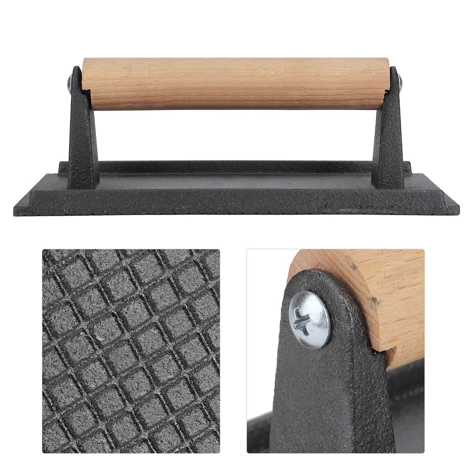 Homeriy BBQ Griddle Press - Heavy Duty Steak & Bacon Weight for Grilling, Perfect for Burgers, Paninis & Smash Patties - Essential Grill Tool for Outdoor Cooking & Backyard BBQs
