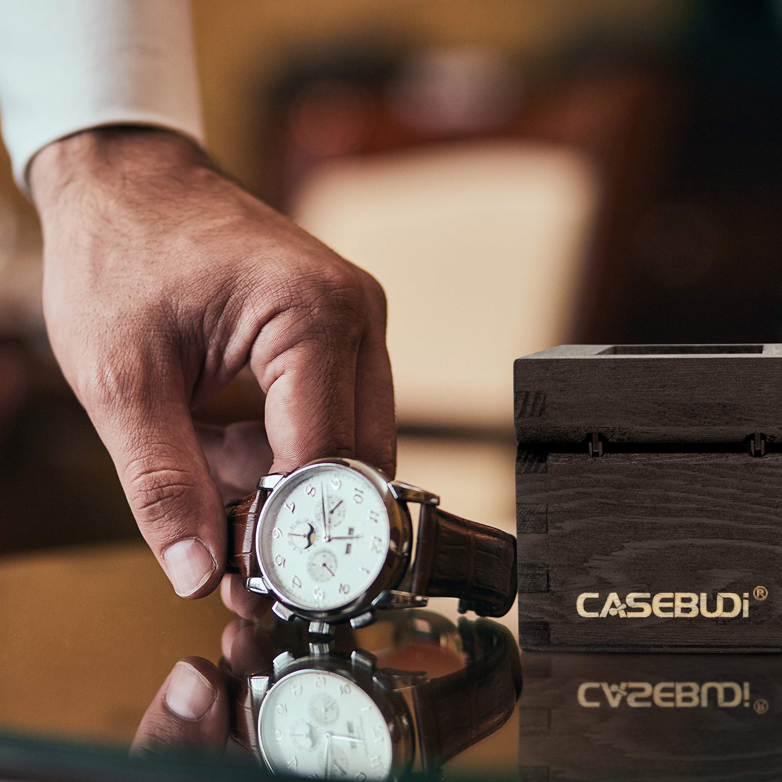 Elegant Single Wood Watch Display Case - Perfect Gift Box for Men & Women | Ideal for Jewelry Stores, Watch Collections, and Luxury Gifts