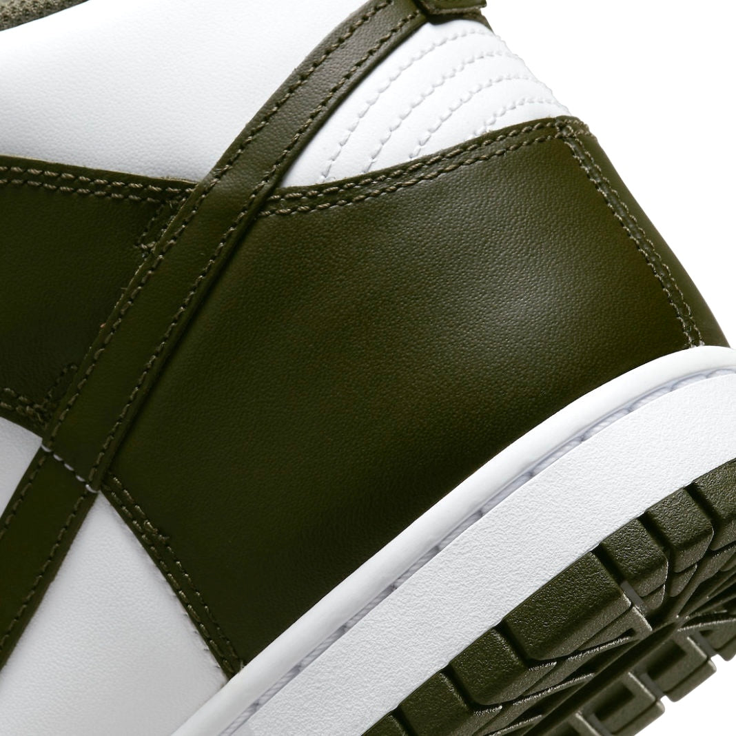 Nike Dunk High Sneakers in Khaki & White - Men's Basketball Shoes for Casual Wear & Street Style Fashion