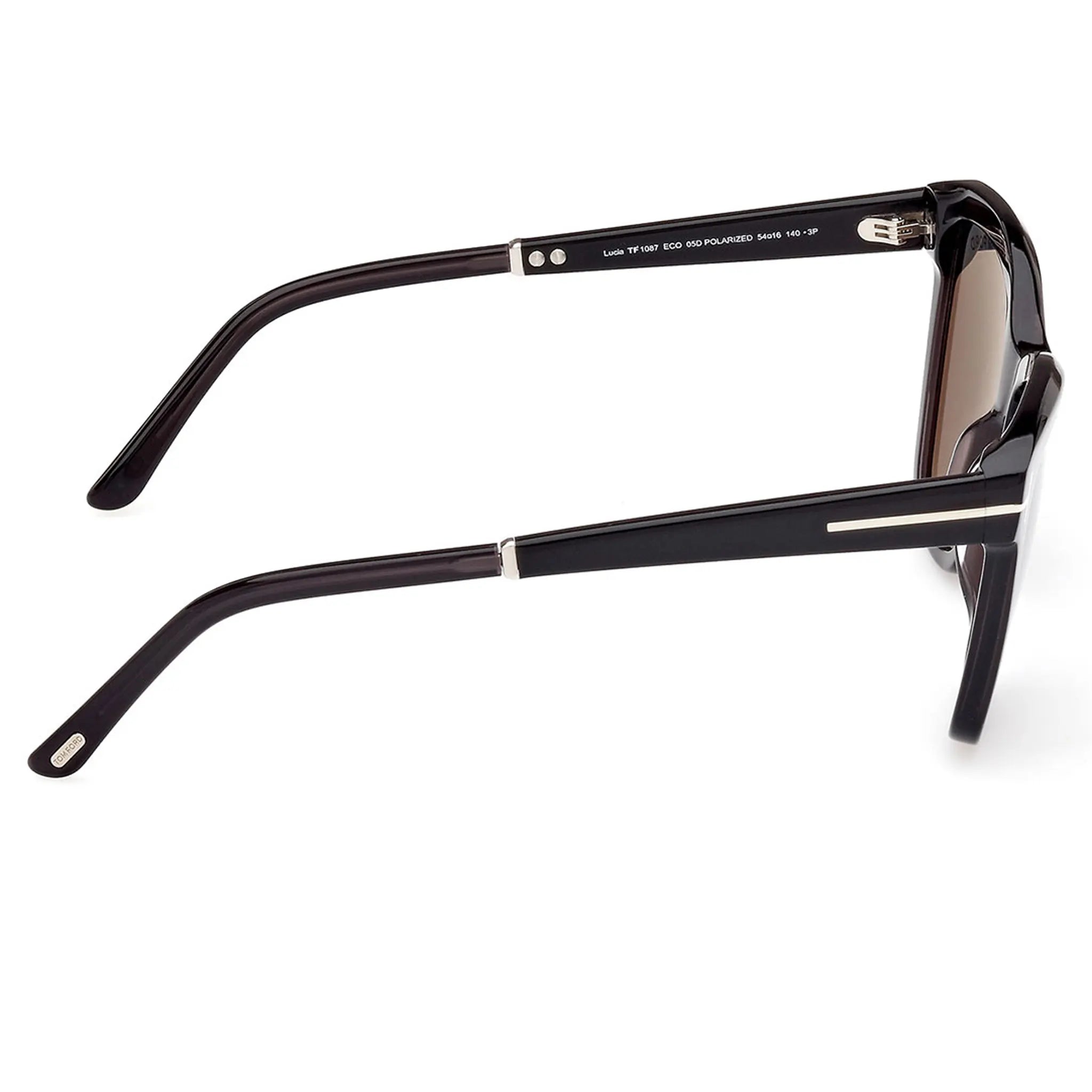 Tom Ford Lucia FT1087 05D Black Polarized Sunglasses for Women - UV Protection Luxury Fashion Shades for Driving, Beach & Outdoor Activities