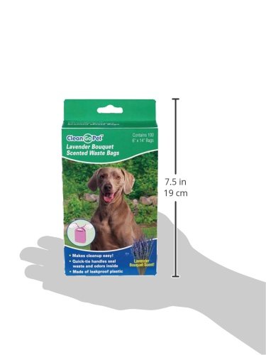 Eco-Friendly Lavender Scented Dog Waste Bags - 100 Count Biodegradable Poop Bags with Quick-Tie Handles for Easy Cleanup | Perfect for Park Walks, Backyard Cleanup & Travel with Pets