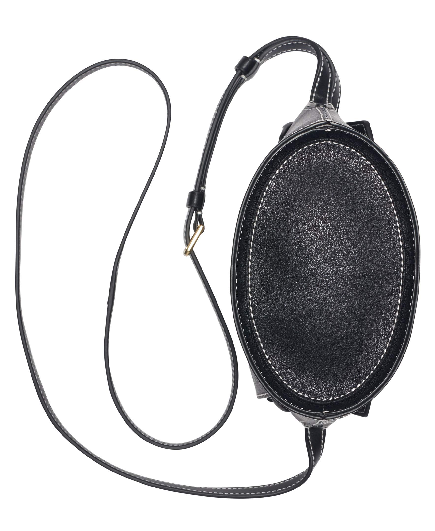 Calvin Klein Statement Series Lock Flap Daytona Leather Bucket Crossbody Bag for Women | Stylish Shoulder Purse for Work, Travel & Everyday Use