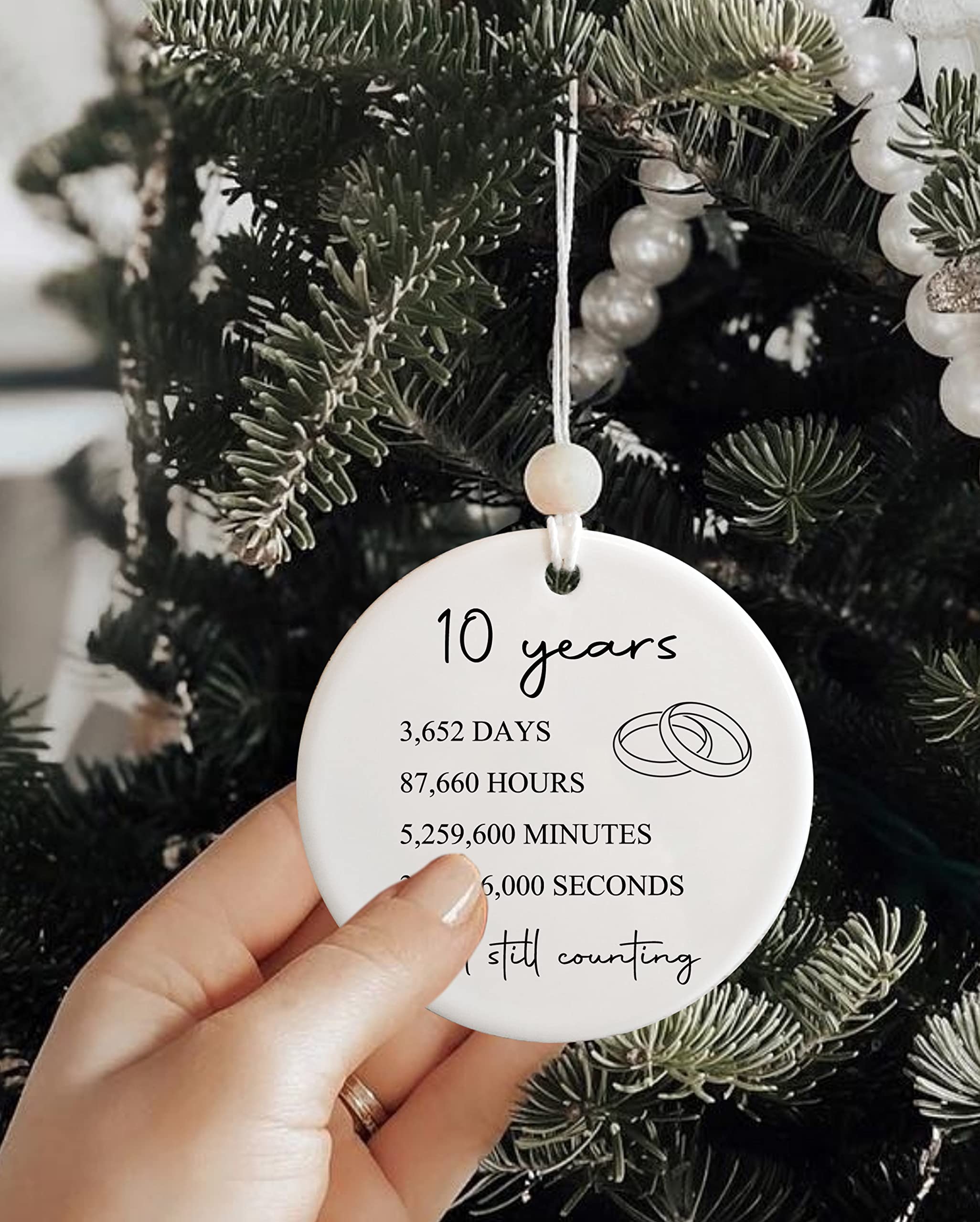 10 Year Anniversary Gifts for Couples - Romantic Tin & Aluminum Wedding Gifts for Him or Her - Perfect 10th Anniversary Present for Wife, Husband - Ideal for Milestone Celebrations & Renewing Vows