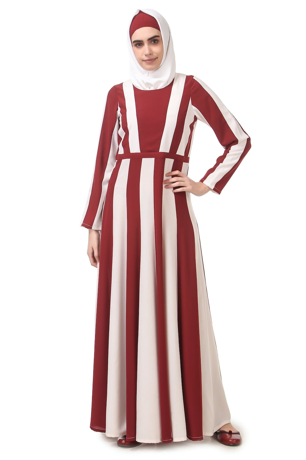 Elegant Anarkali Dual Color Nida Abaya - Stylish Islamic Dress for Women | Perfect for Eid, Weddings & Special Occasions