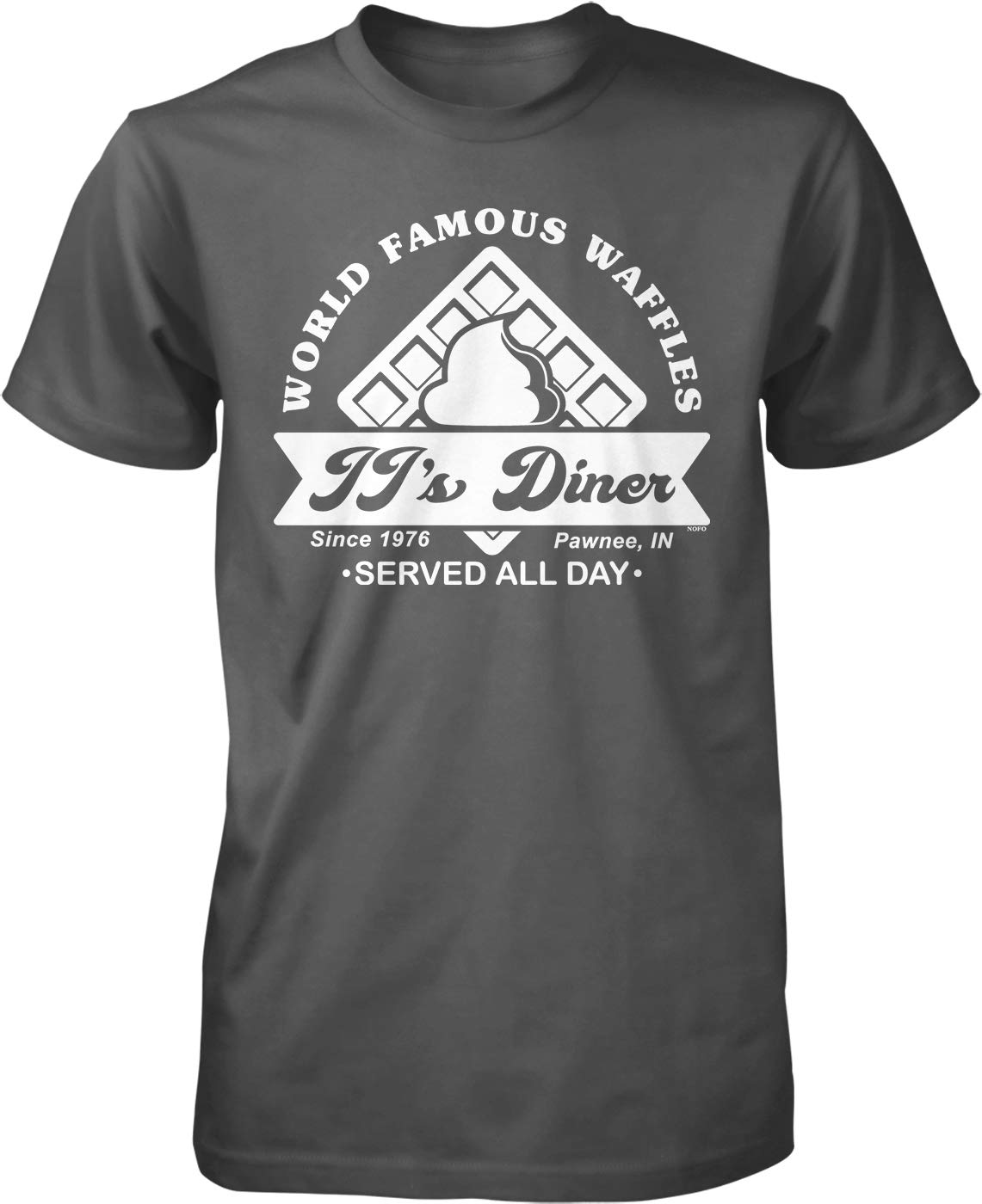 JJ's Diner World Famous Waffles Men's Graphic T-Shirt - Casual Vintage Style Tee for Fans of TV Show Themed Apparel