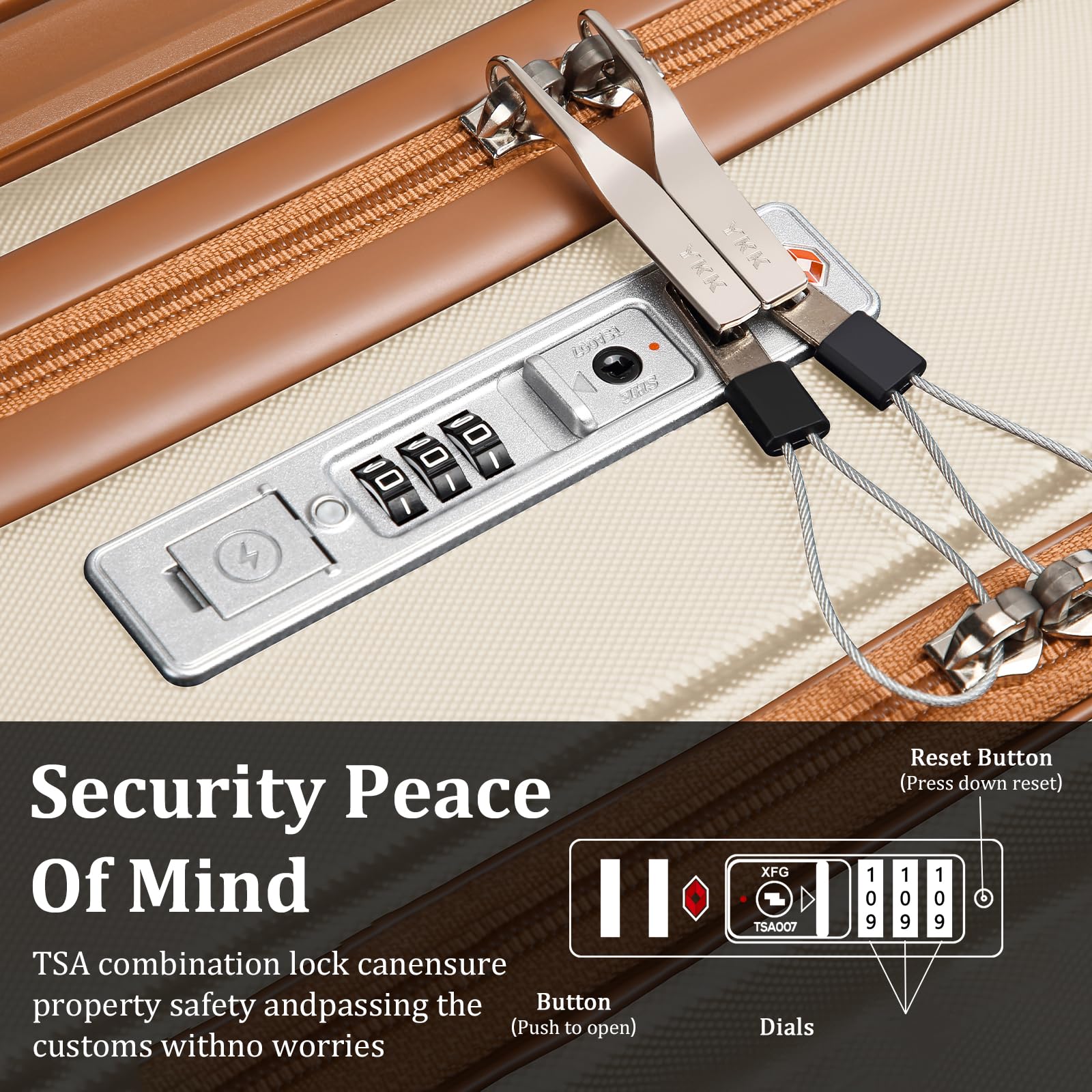 imiomo 20 Inch Airline Approved Carry on Luggage with TSA Lock - Hard Shell Spinner Wheel Suitcase with USB Charging Port (White) - Perfect for Business Travel & Weekend Getaways
