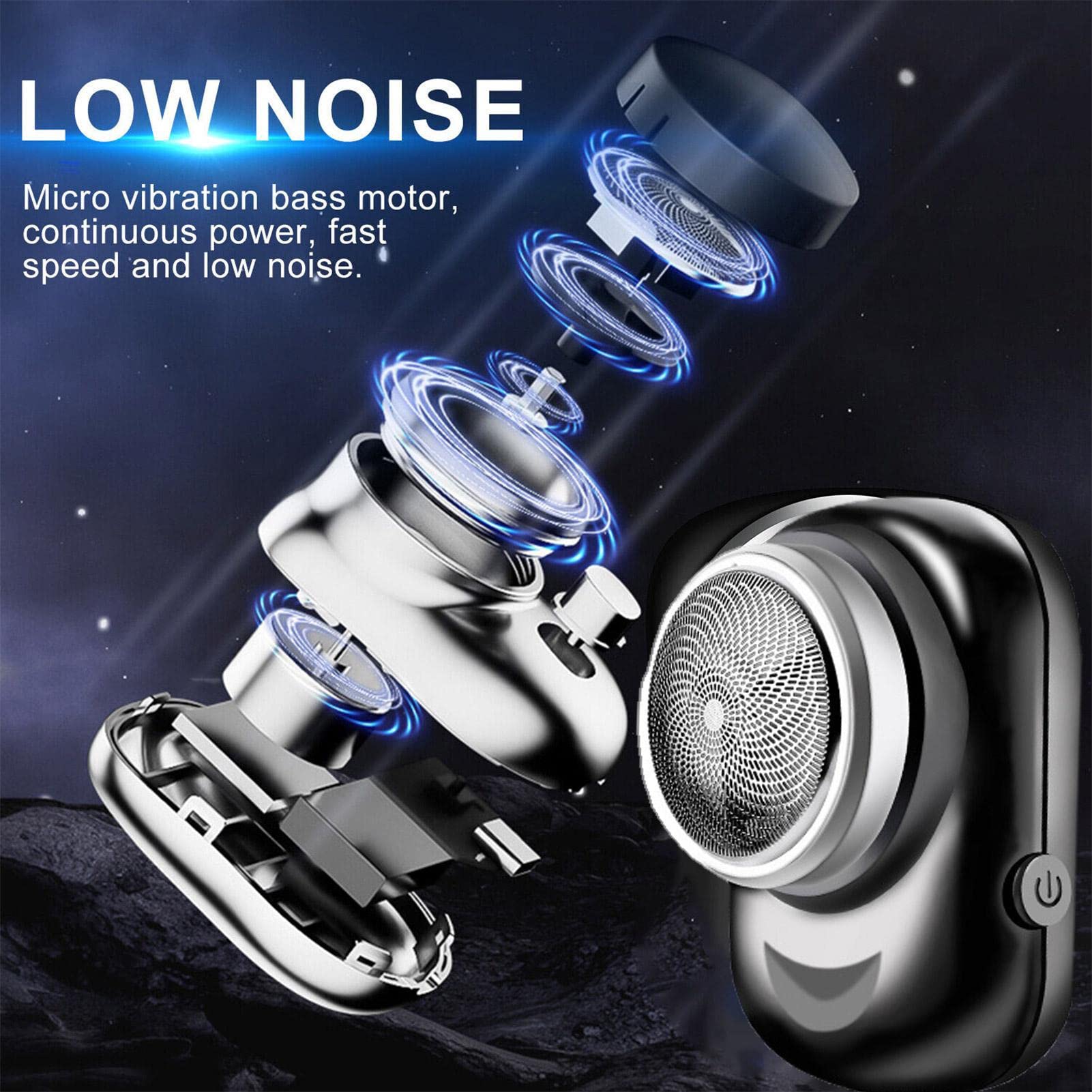 IBUGER Electric Shaver for Men - Waterproof Wet/Dry USB Rechargeable Travel Beard Trimmer | Compact Pocket Size for Home, Car & On-the-Go Grooming | Perfect for Business Trips, Gym Bags & Daily Commute
