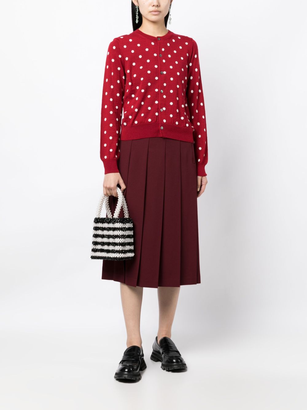 Comme des Garcons Bordeaux Sweater for Women - Stylish Knit Pullover for Casual & Office Wear