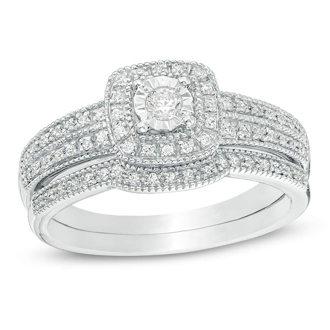 Moissanite Engagement Rings for Women - 10K 14K 18K Gold Wedding Ring Set, Platinum Plated Silver Bridal Jewelry (4 Styles) - Perfect for Proposals, Anniversaries & Special Occasions