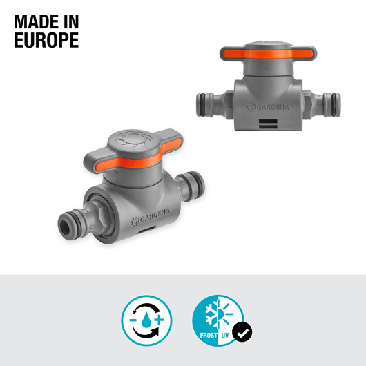 Gardena Coupling with Flow Control Valve - Durable Garden Hose Connector for Efficient Water Flow Control - Perfect for Lawn Irrigation, Gardening, and Outdoor Watering Systems