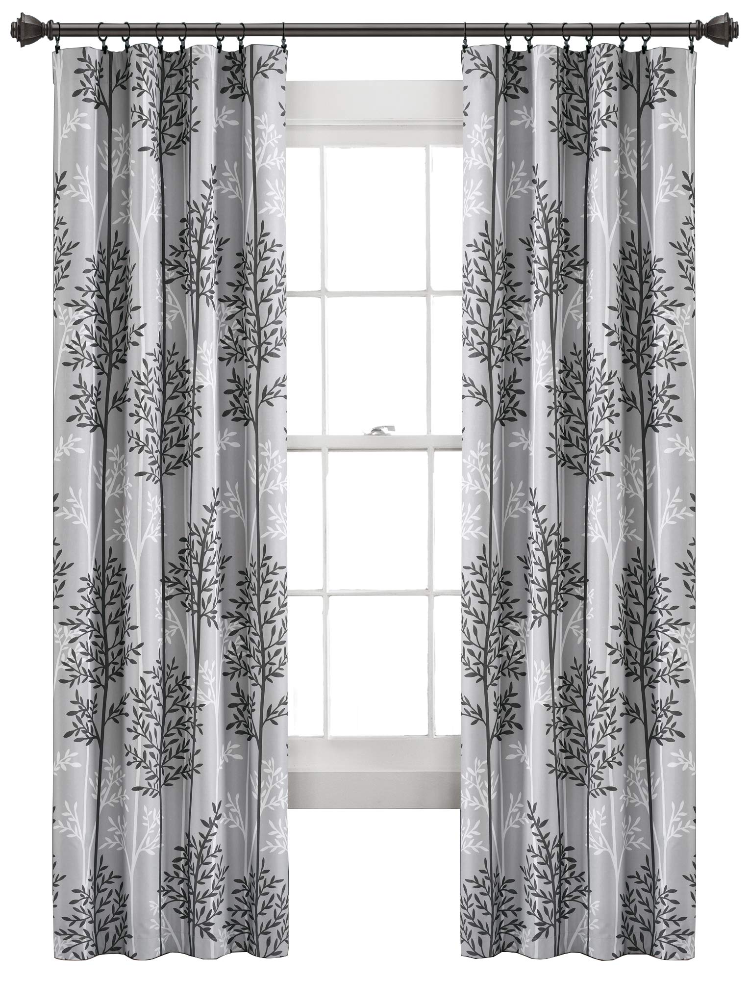Lush Decor Gray Blackout Curtains 84x38