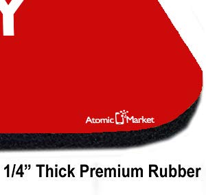 Red Keep Calm and Carry On Thick Mouse Pad - Non-Slip Rubber Base, Large Gaming & Office Desk Mat for Computer, Laptop, Keyboard - Perfect for Work, Study & Home Office Setup